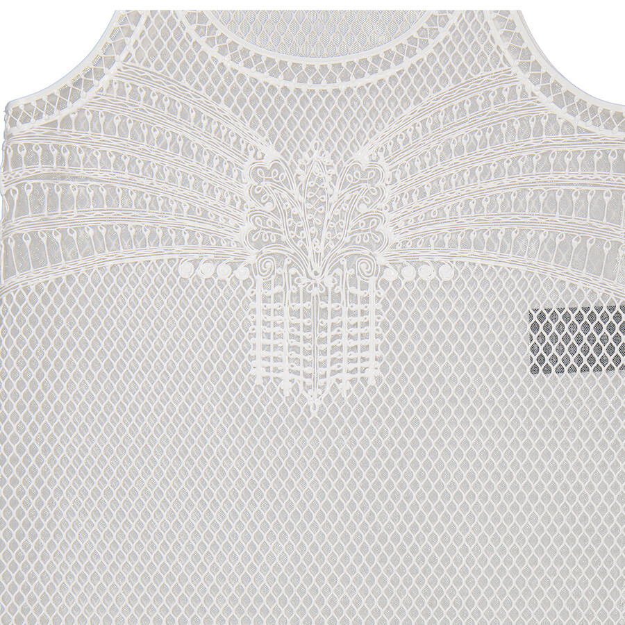 Burberry Ladies Silicone Lace Tank Top In White, Size X-small - 7