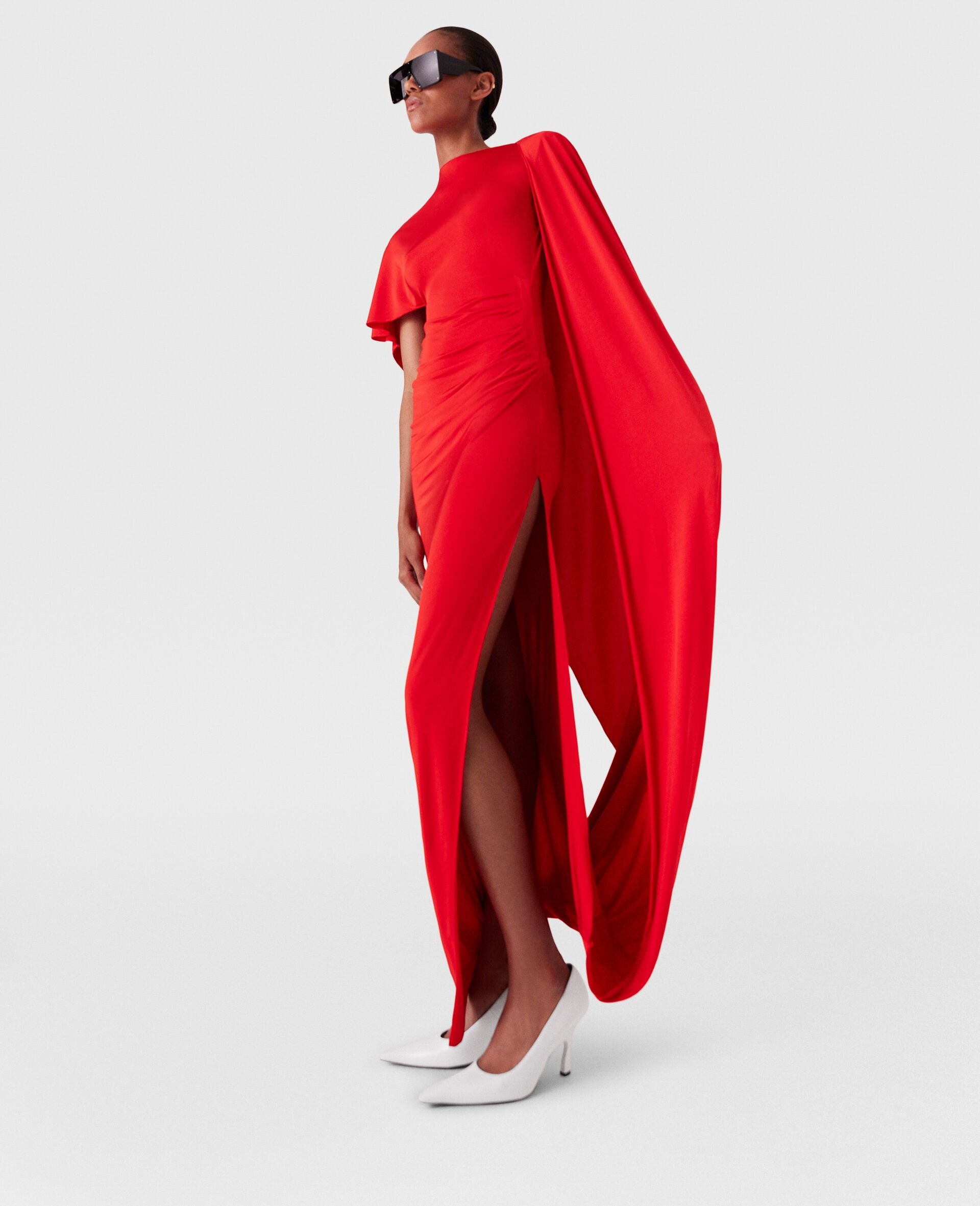 ワンピース Stella McCartney DRESS (6A04623BU370 9200) Stella McCartney One-Shoulder Cape Sleeveless Maxi Dress