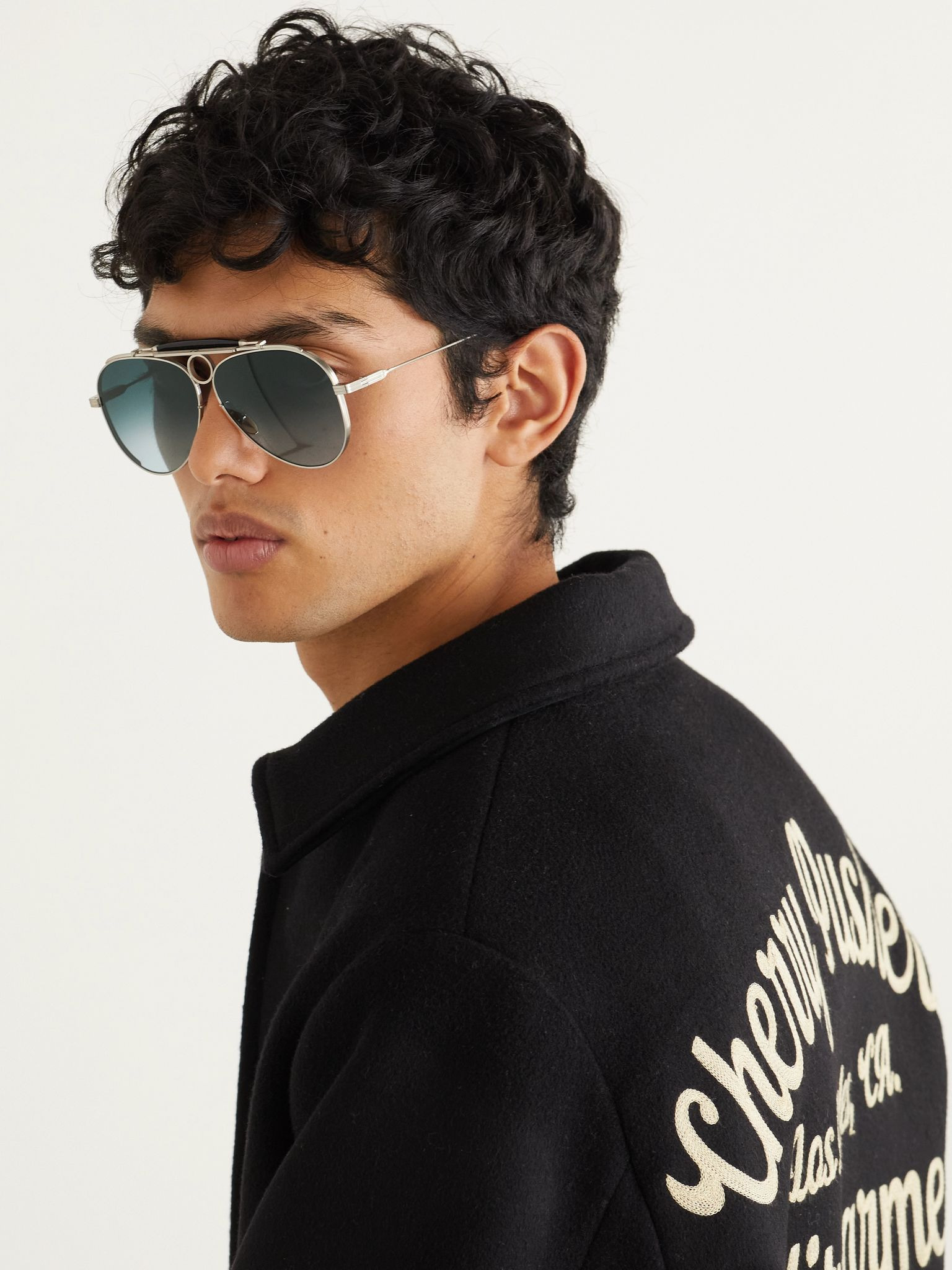 + Diamond Cross Ranch Aviator-Style Silver-Tone Sunglasses Silver - 2