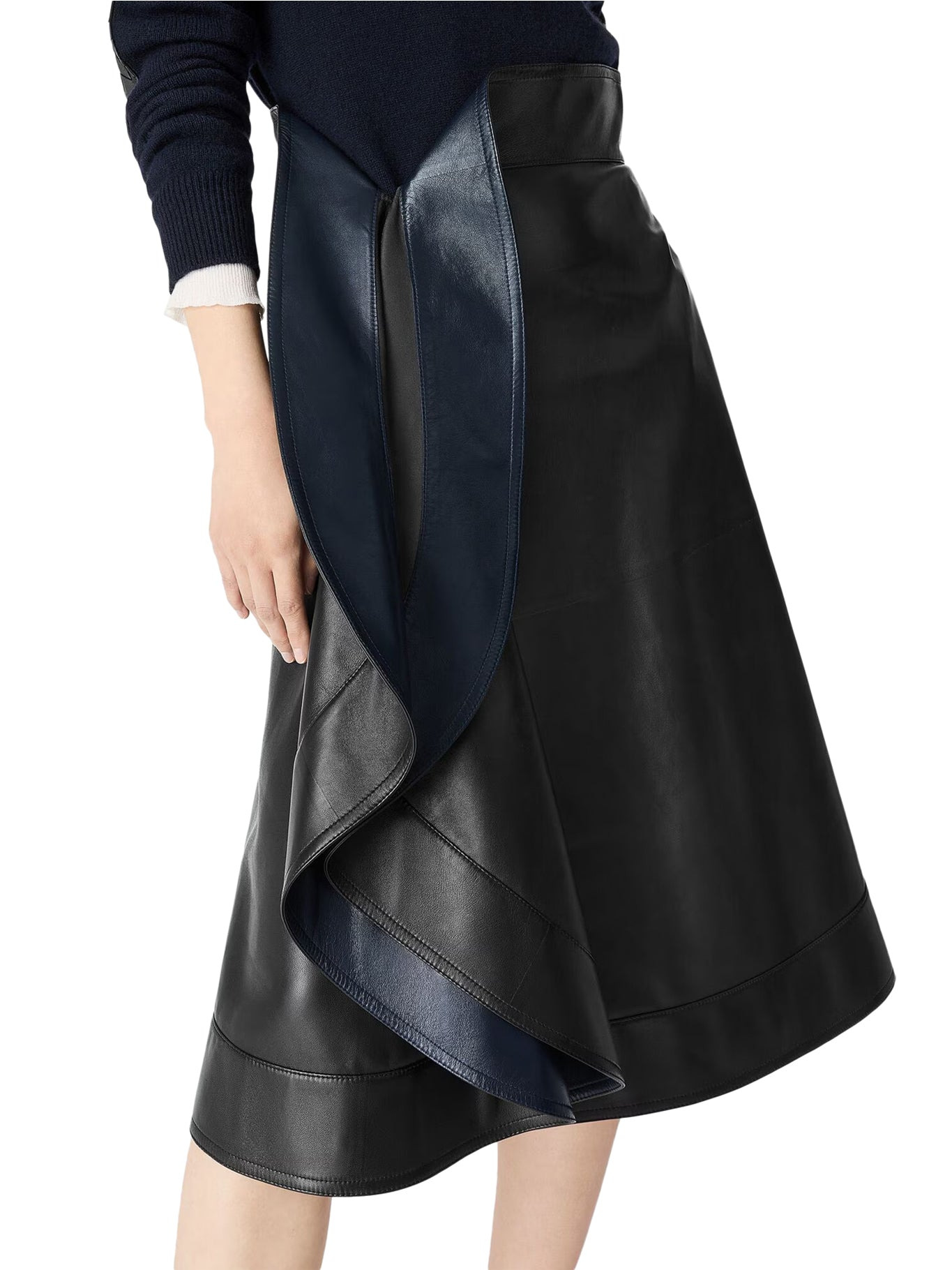 LEATHER A-LINE SKIRT - 3