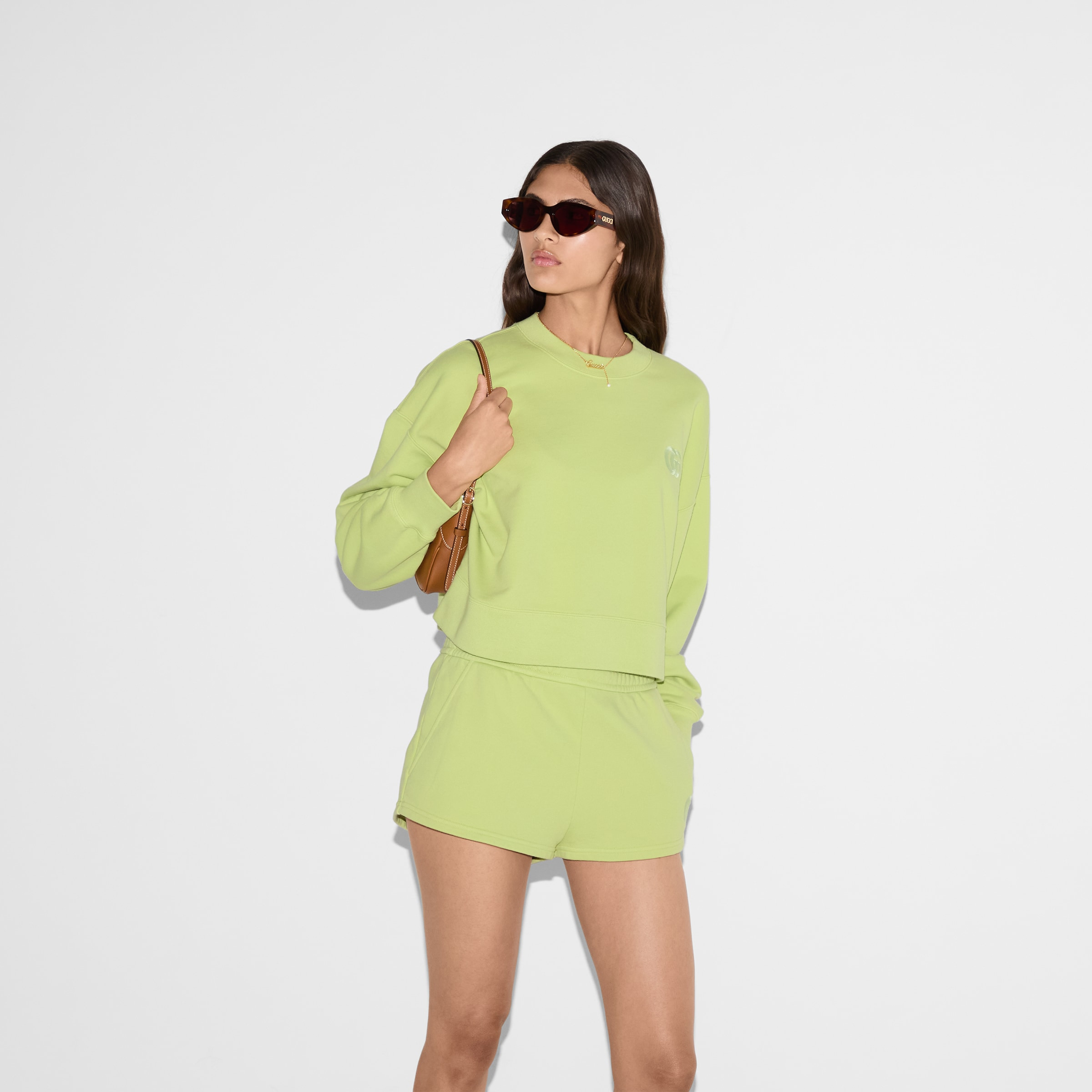 Embroidered cotton jersey shorts - 6