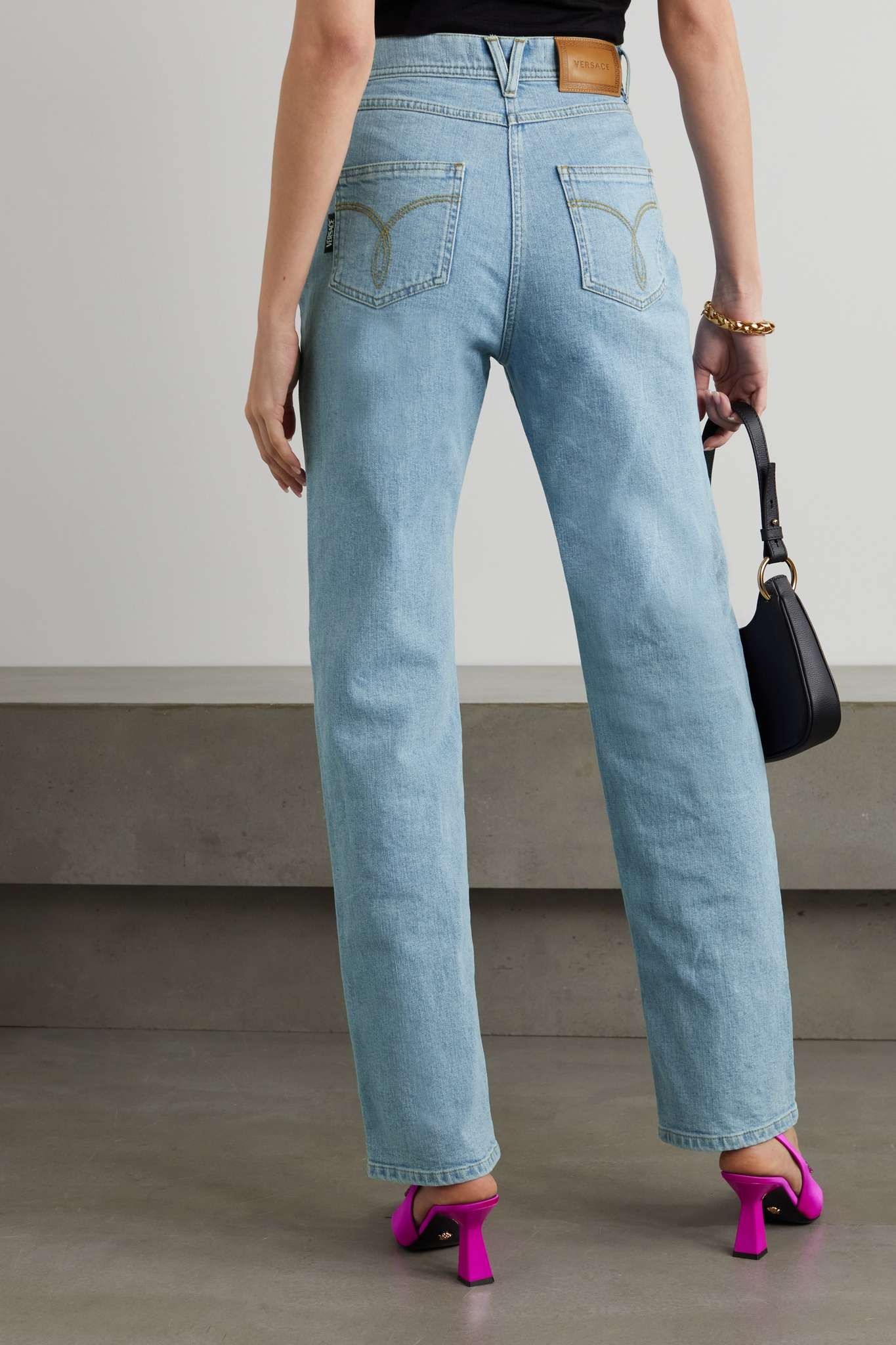 High-rise straight-leg jeans - 4