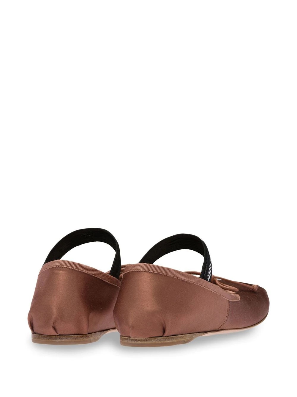 satin slip-on ballerina shoes - 3