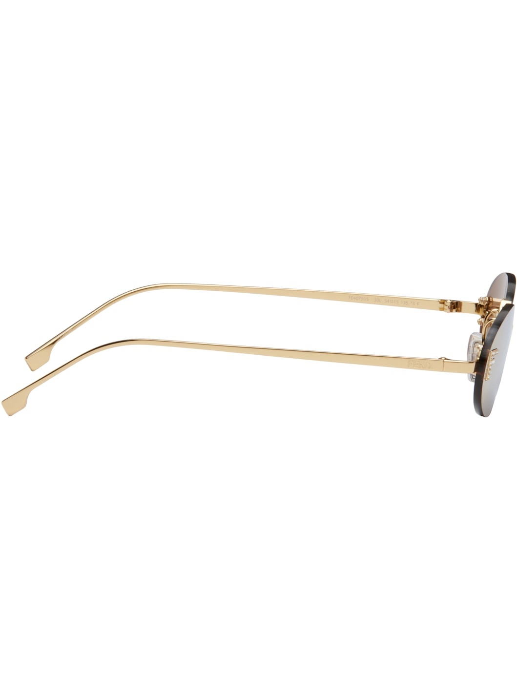 Gold 'Fendi First' Crystal Sunglasses - 2