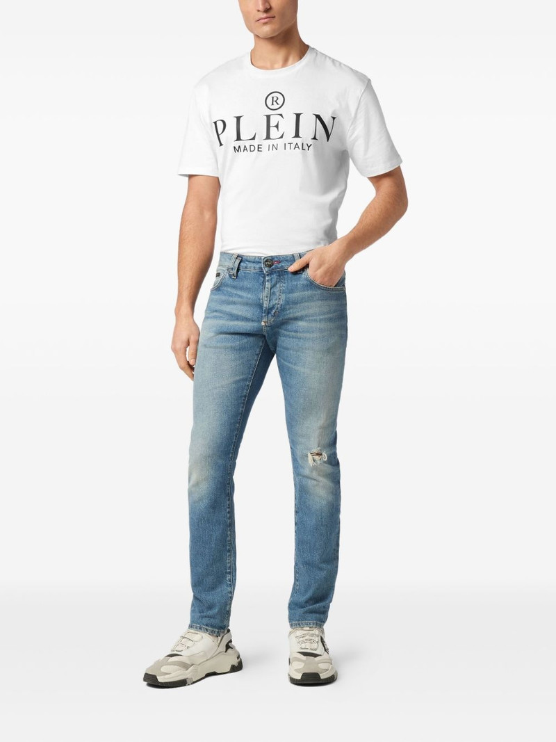 PHILIPP PLEIN logo-patch jeans outlook