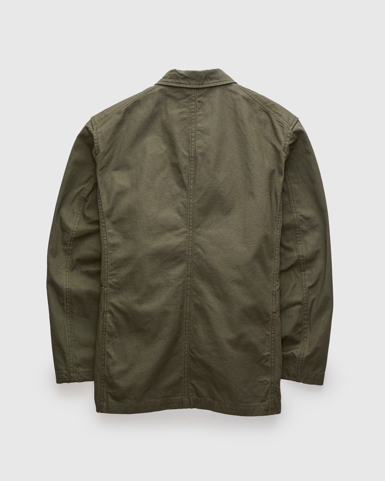 Bedford Jacket in Olive Heavyweight Cotton Ripstop - 2