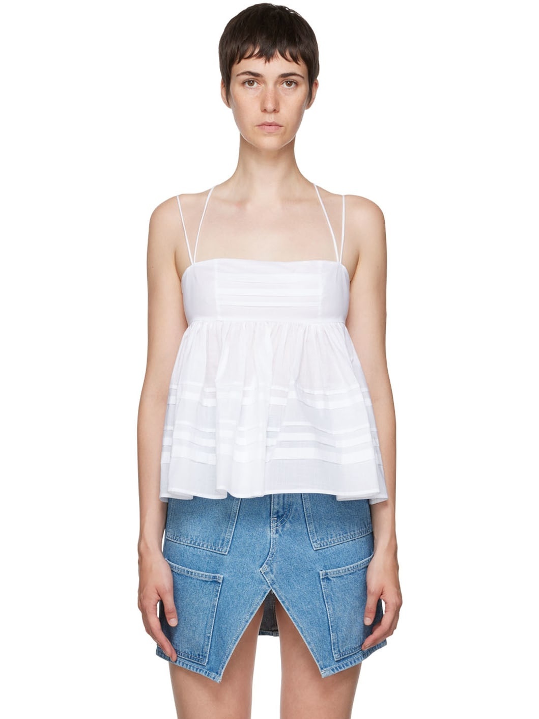 White Theo Tank Top - 1