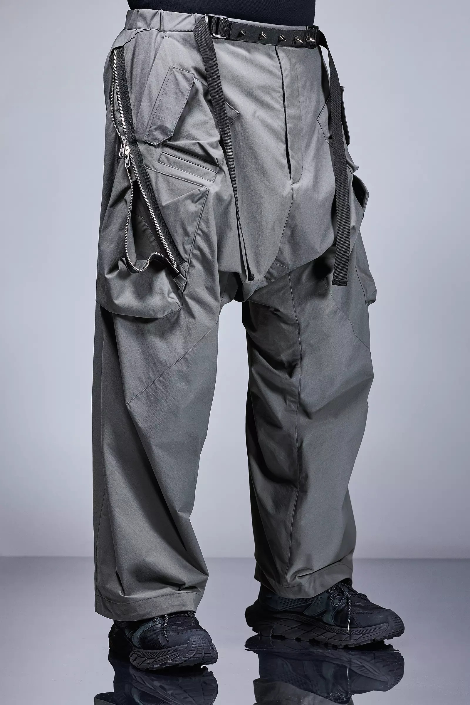 P30AL-E Encapsulated Nylon Ultrawide Drawcord Cargo Trouser Gray - 13