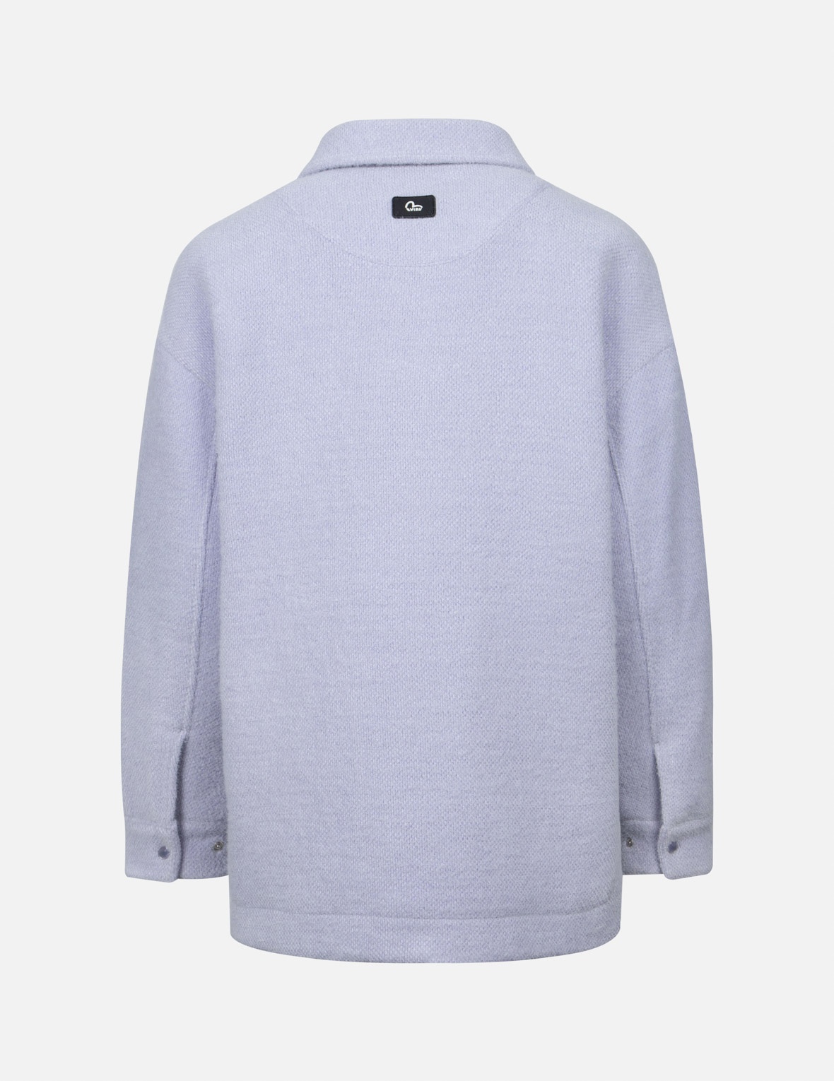 SEAGULL APPLIQUE FASHION FIT KNITTED SHIRT JACKET - 2