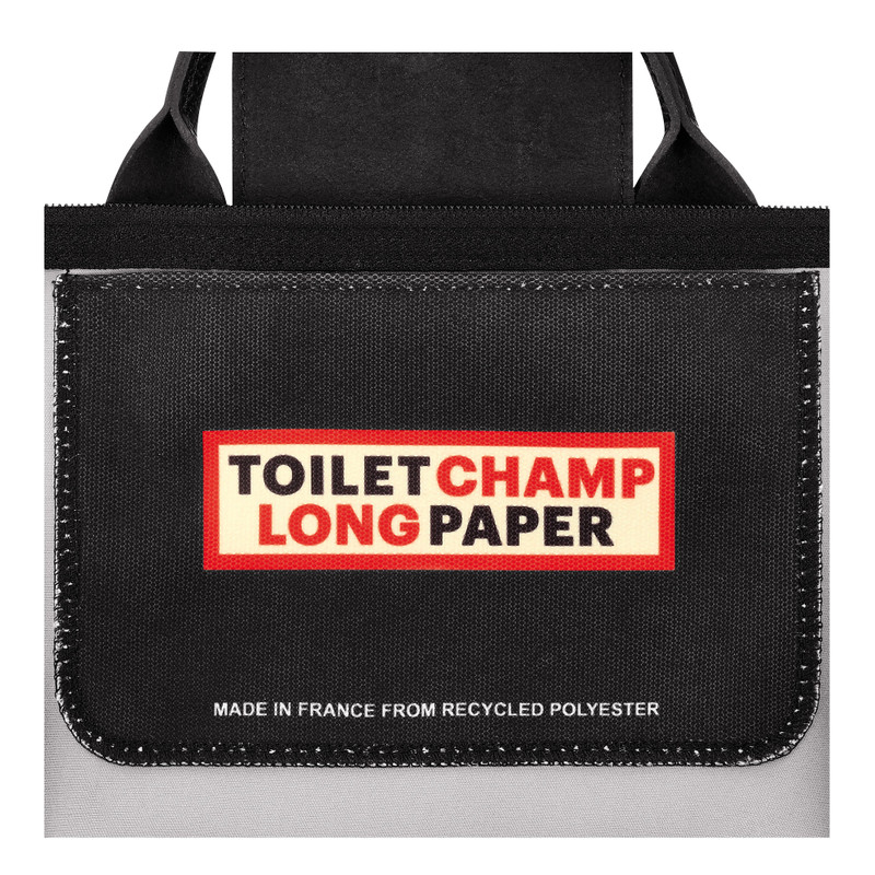 Longchamp x ToiletPaper XS Handbag Black - Canvas 5