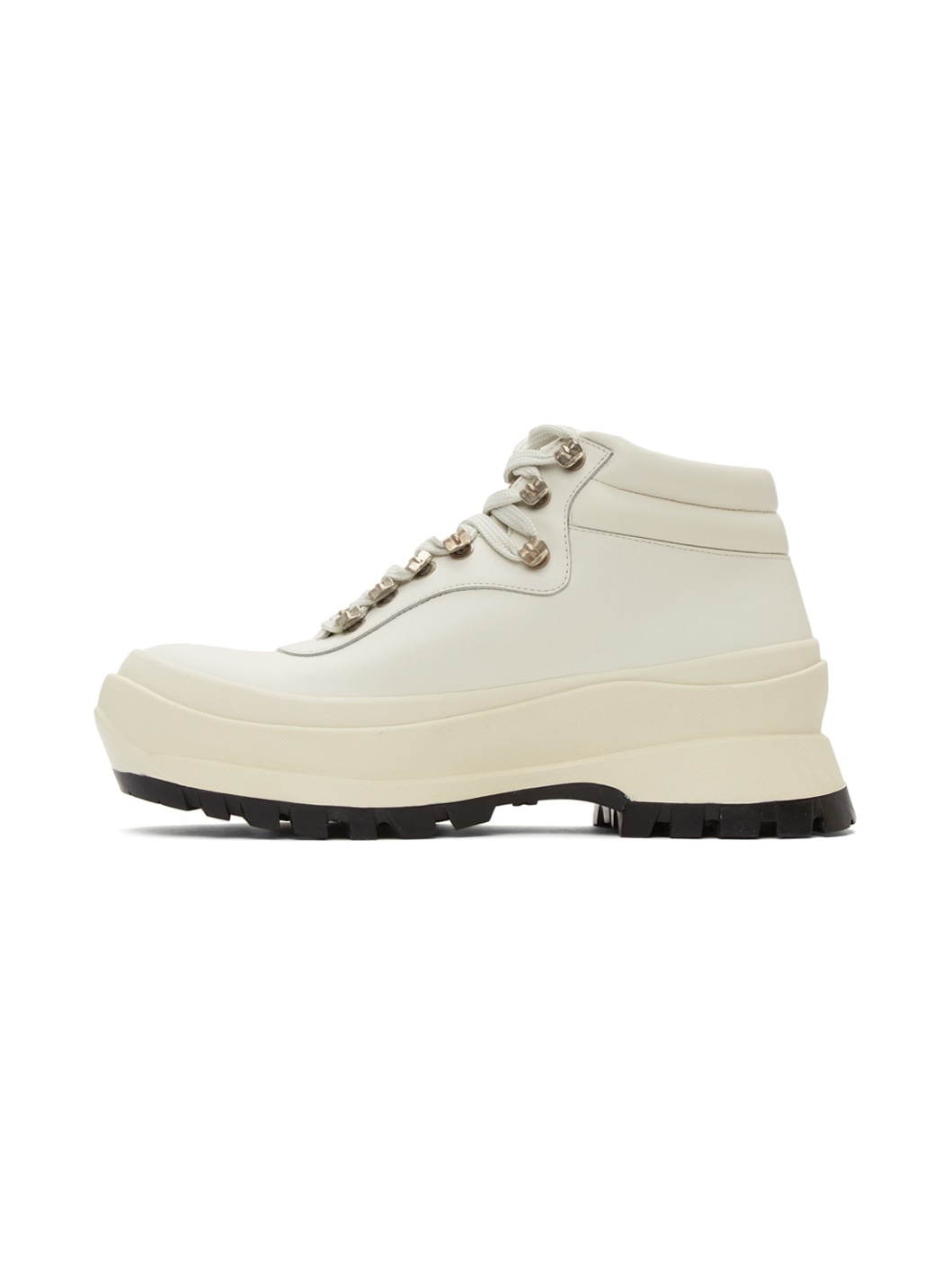 SSENSE Exclusive Off-White Leather Hiking Boots - 3