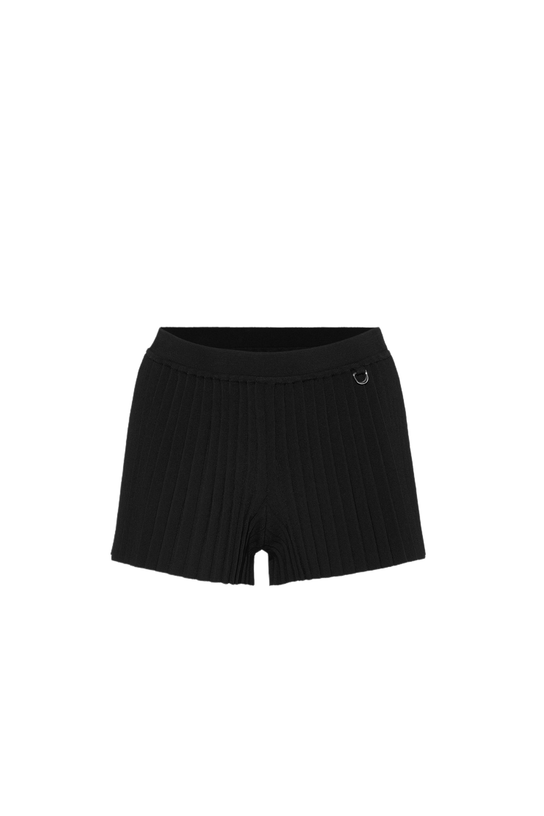 LE SHORT MAILLE PLISS_W / BLK - 1