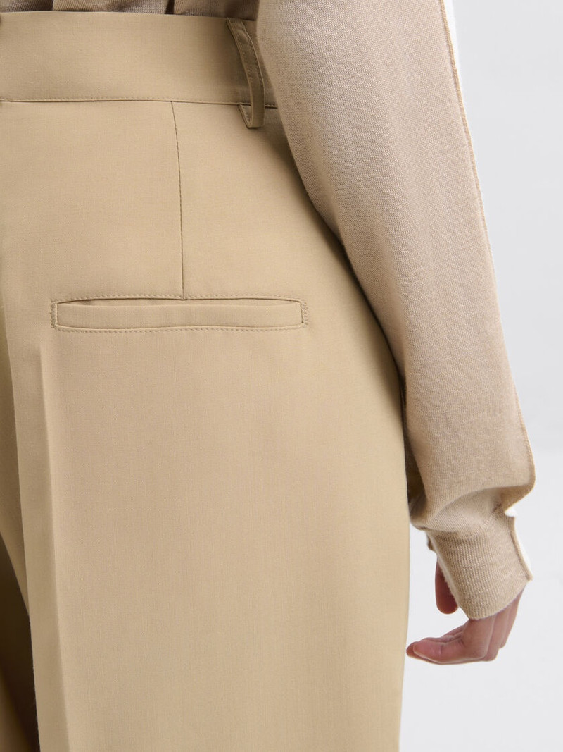 SOFT BEIGE WOOL BLEND TROUSERS WITH MARNI SYMBOL 4