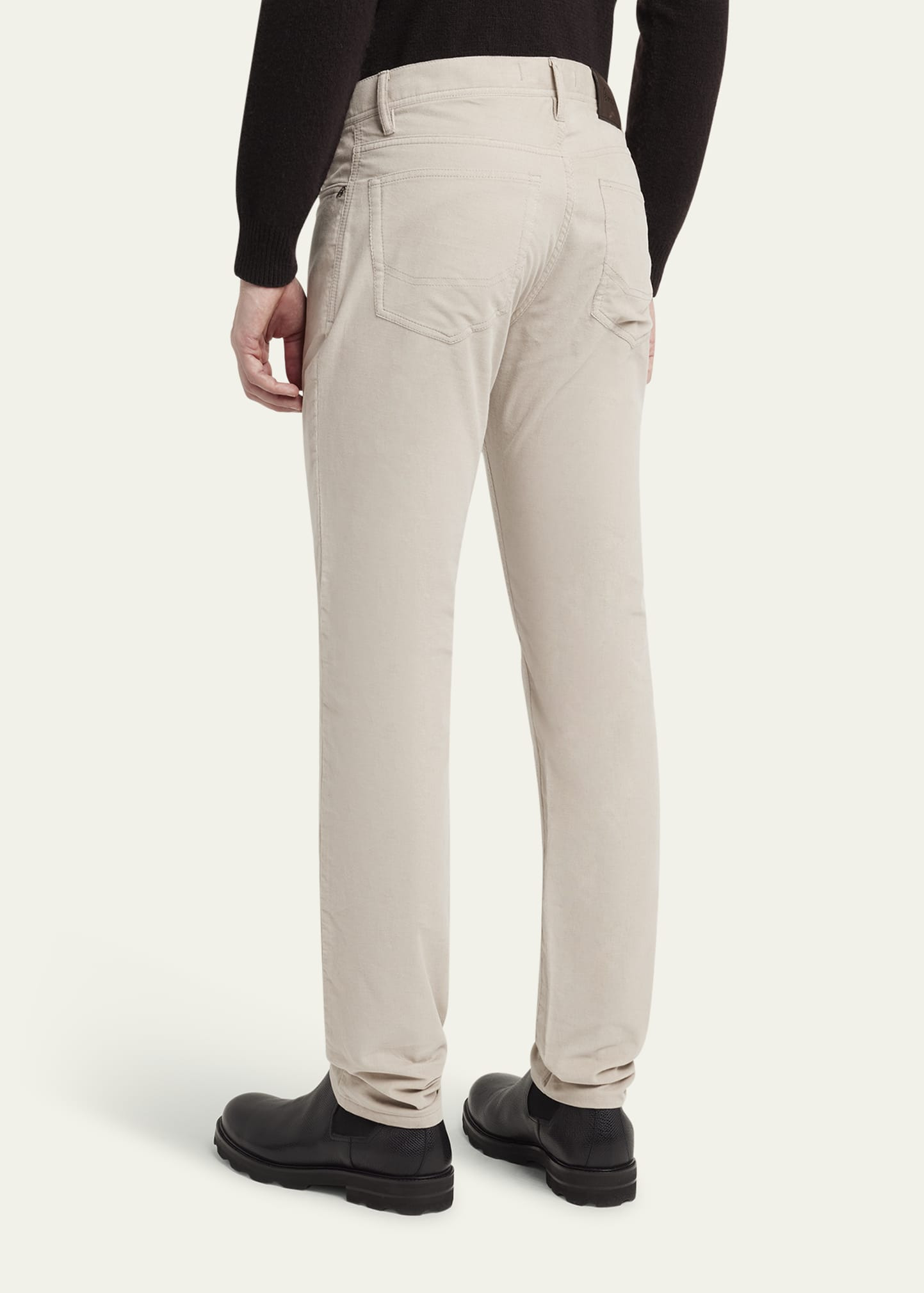 Men's Micro-Corduroy Slim Five-Pocket Pants - 3
