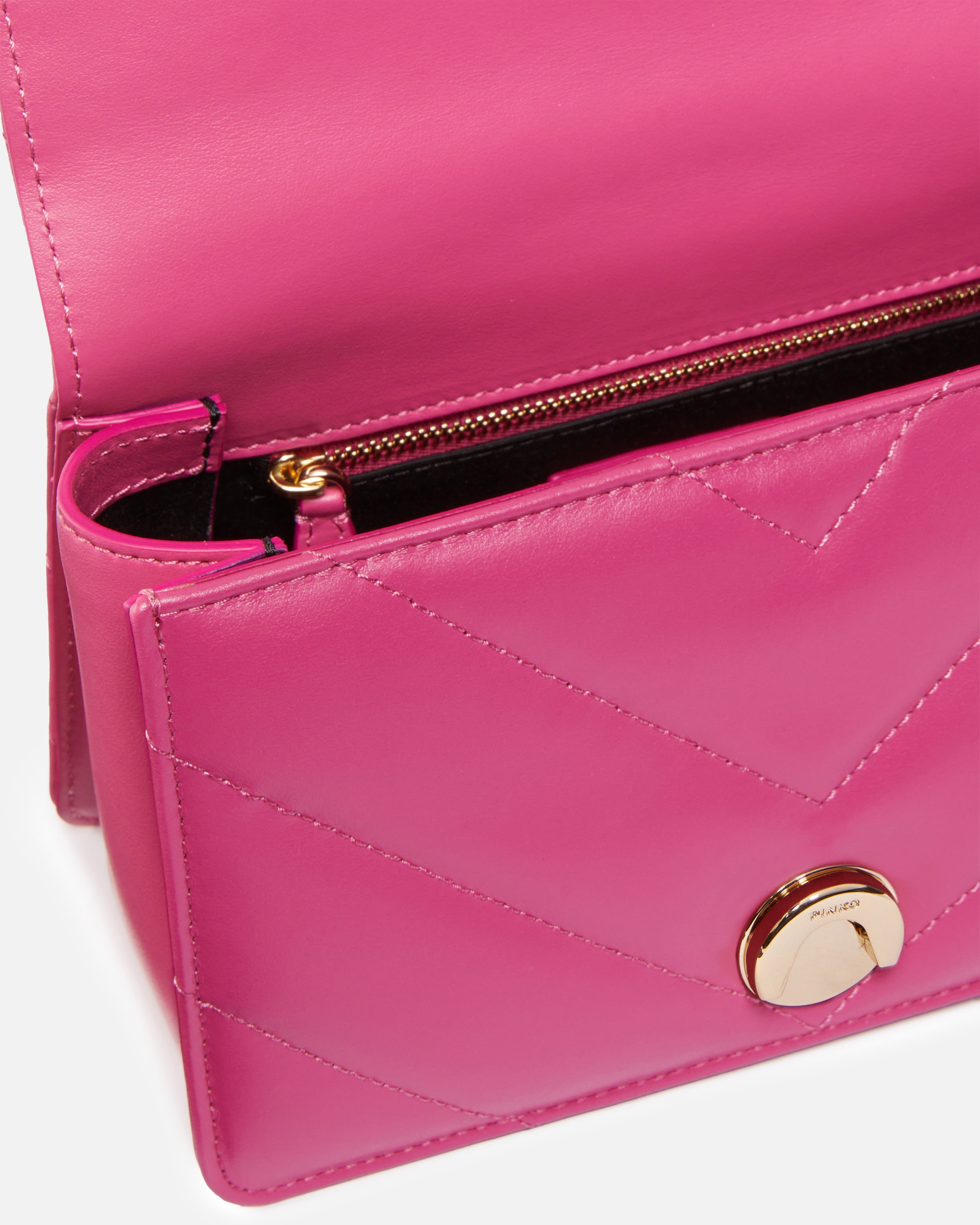 QUILTED LEATHER LOVE BAG SHOULDER BAG WITH PRECIOUS BUCKLE PINKO GALLERIA - 4