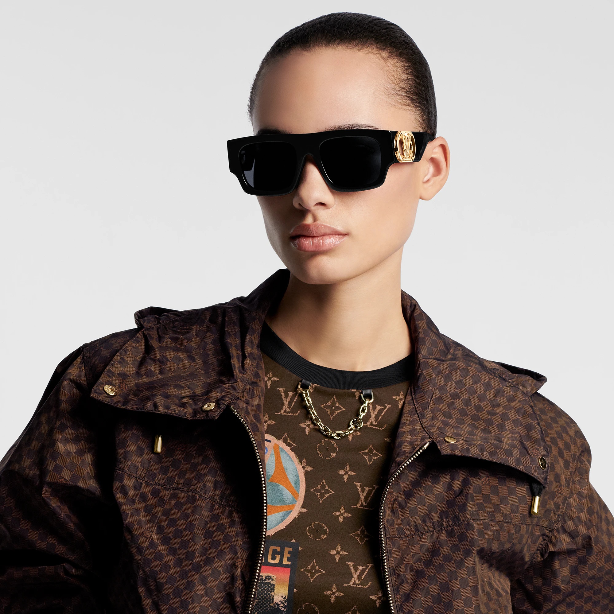 Hooded Damier Jacket - 2