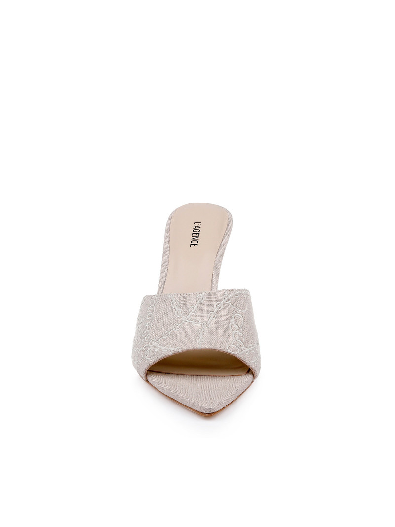 L'AGENCE Lolita Linen Open-Toe Mule outlook