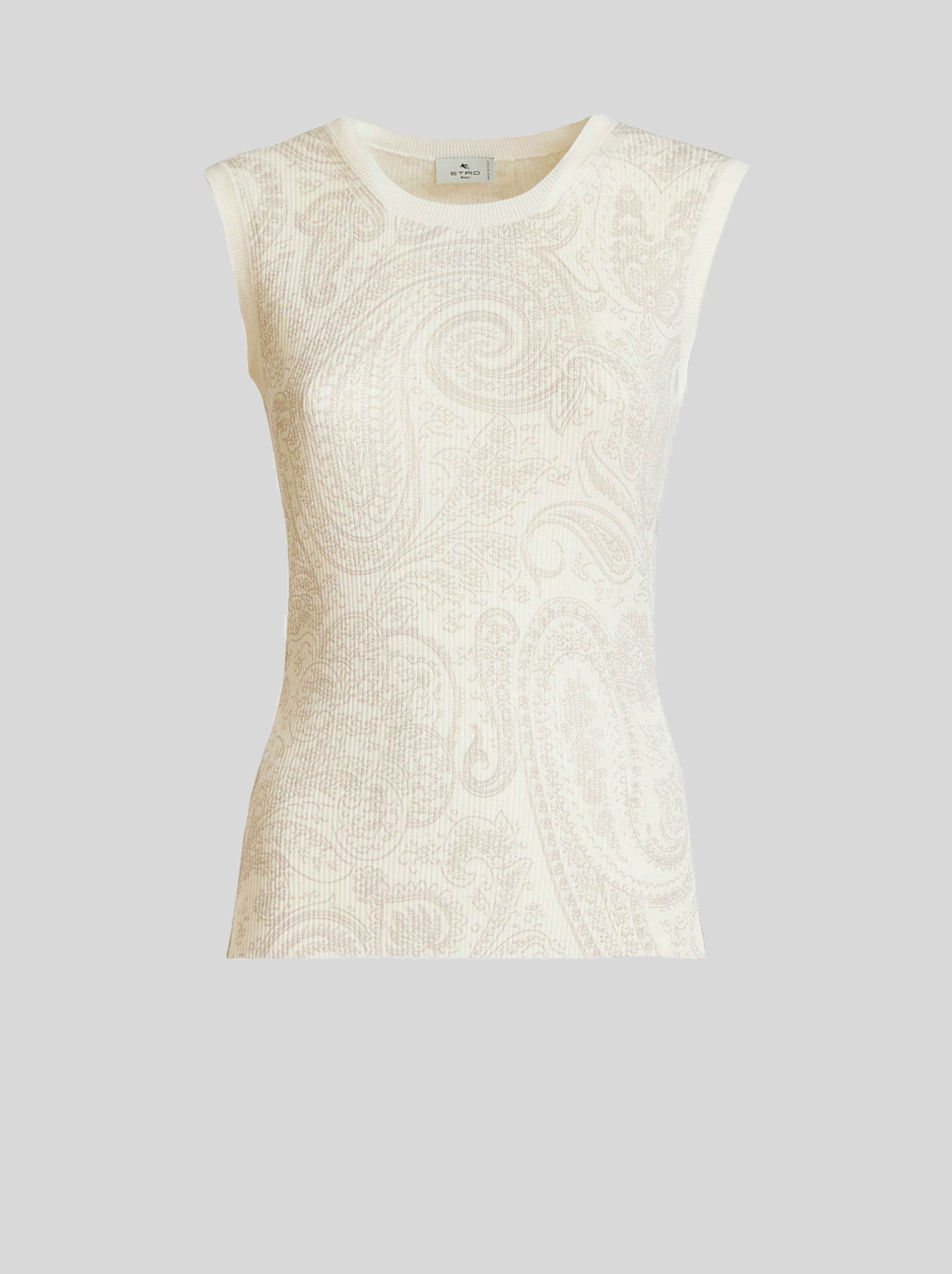 PAISLEY KNIT TANK TOP - 1