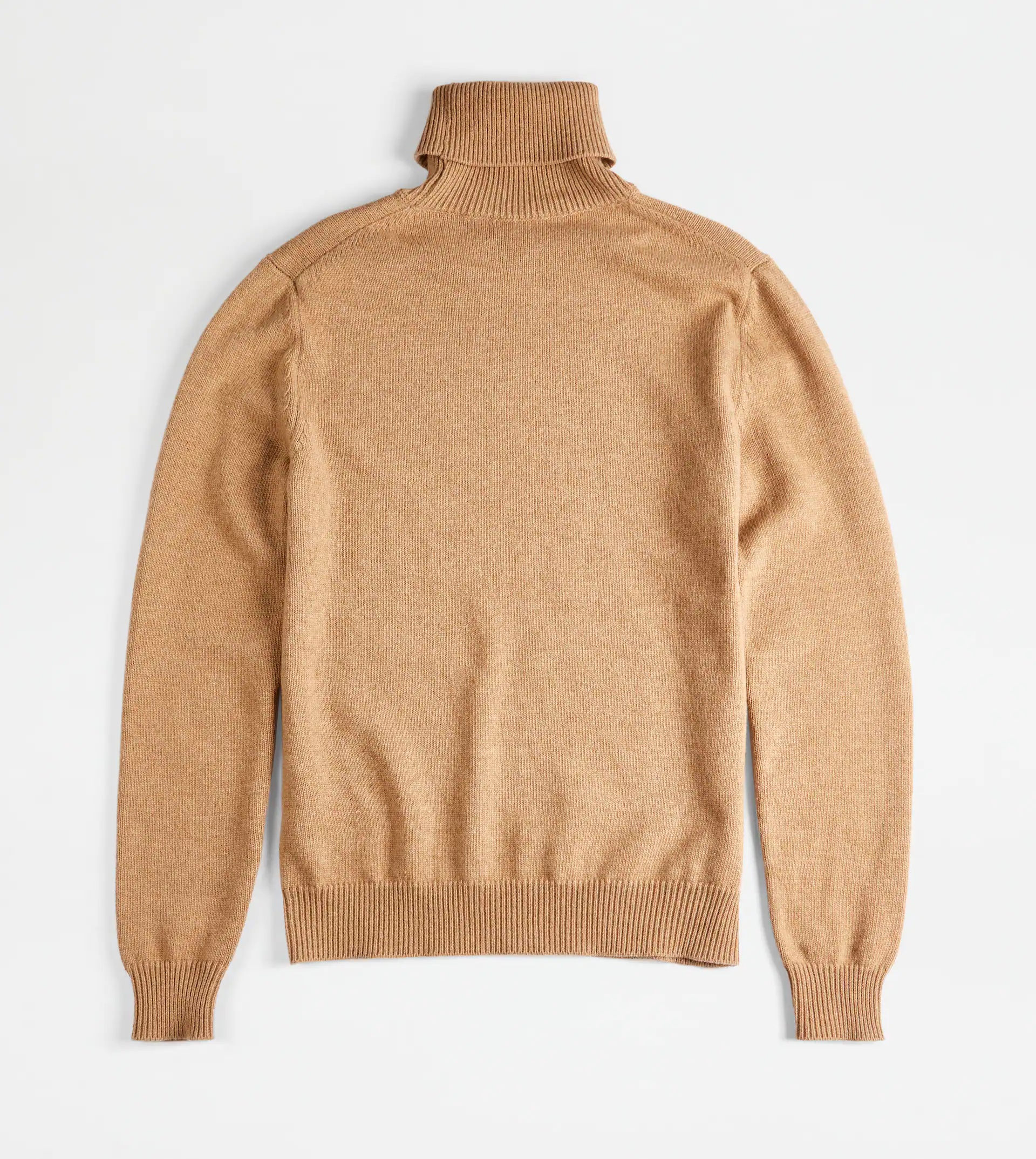 TOD'S CASHMERE BLEND TURTLENECK - BEIGE - 8