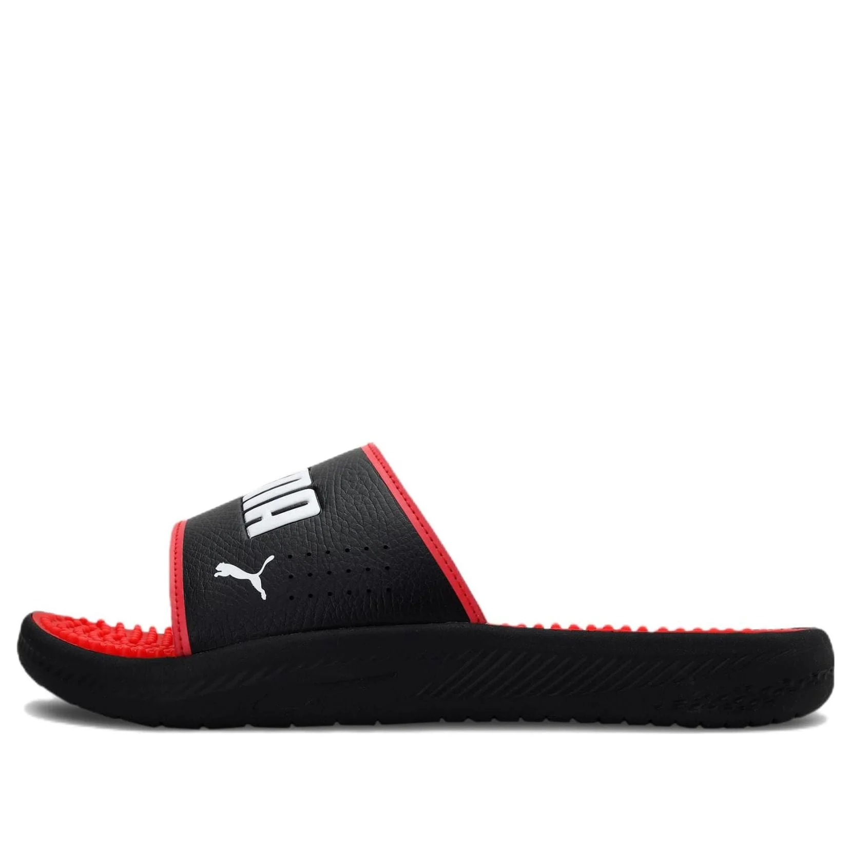 PUMA Softride Slide Massage 'Black White High Risk Red' 383062-03 - 1