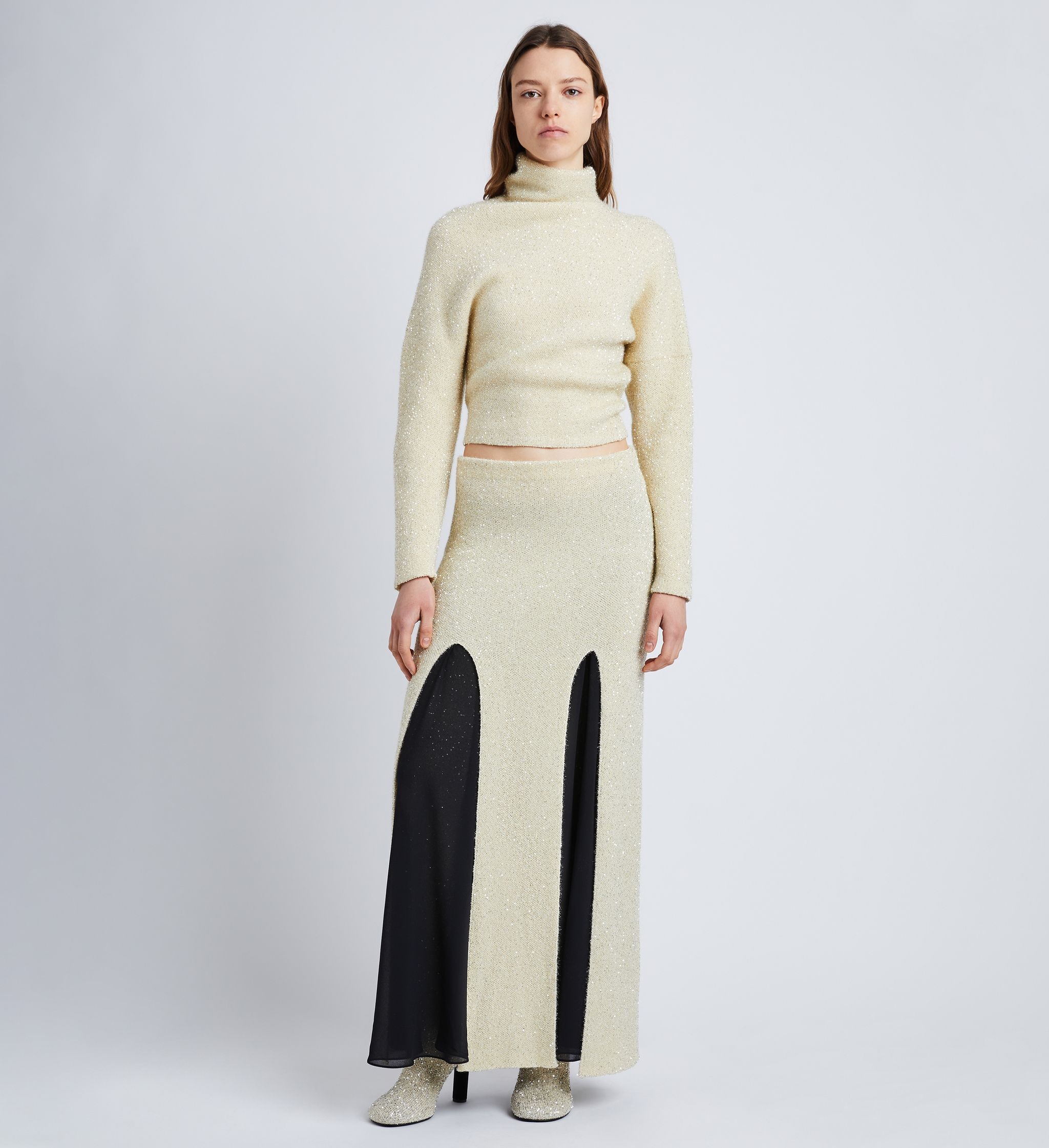 Technical Sequin Knit Skirt - 2