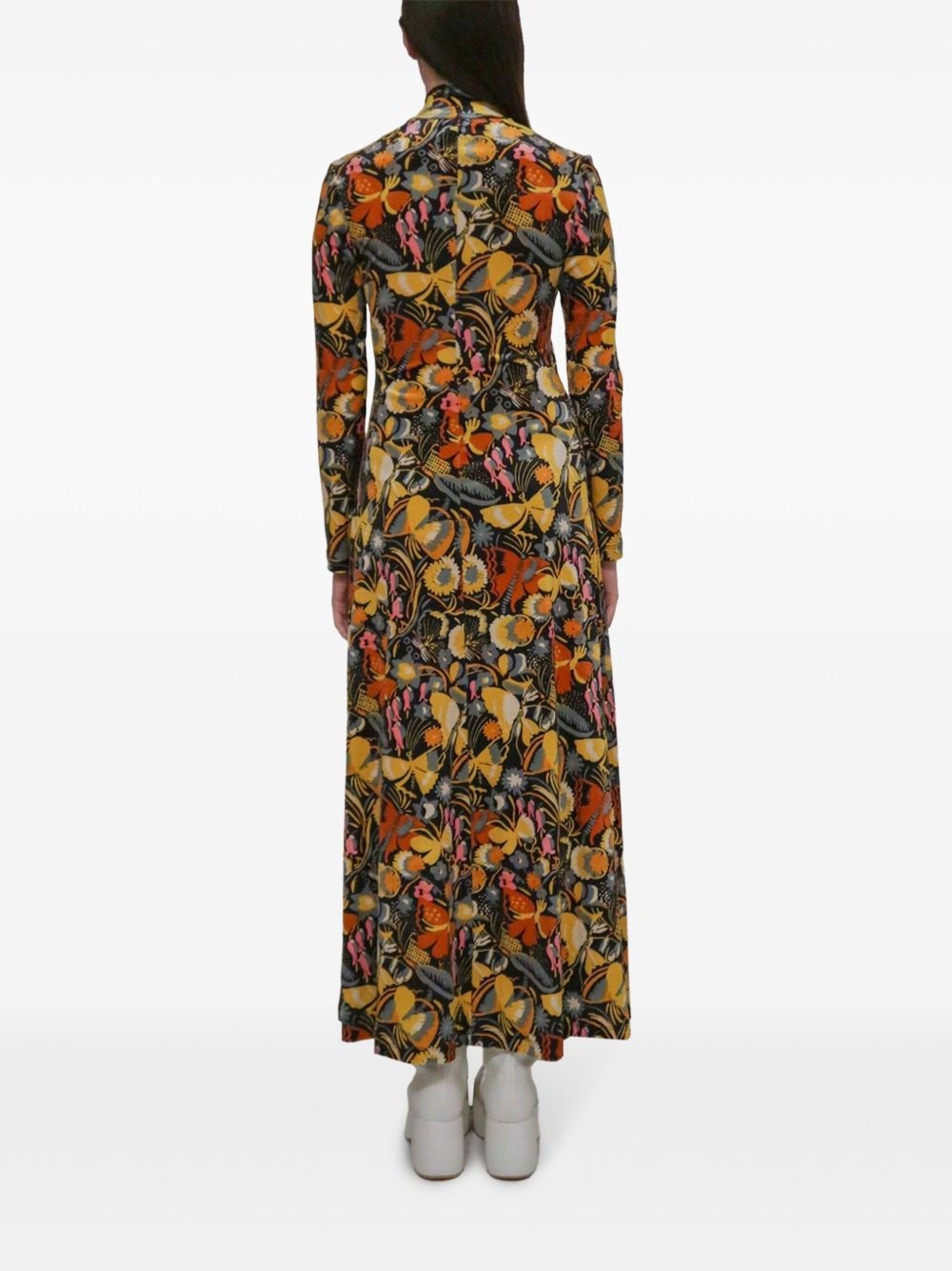 mock-neck velvet dress - 5