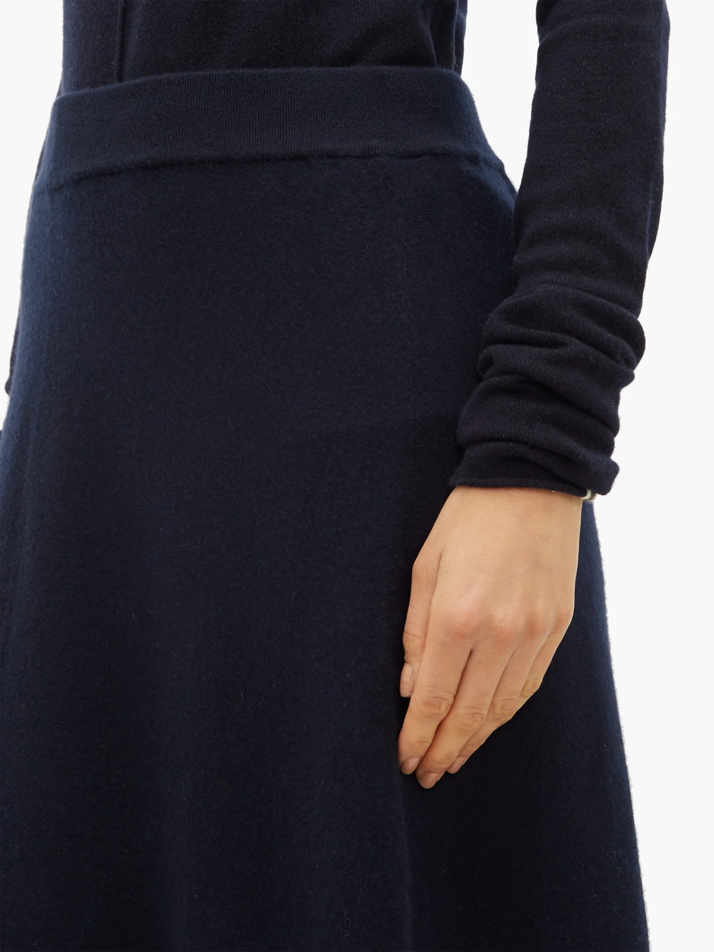 No. 22 Sas A-line stretch-cashmere skirt - 4