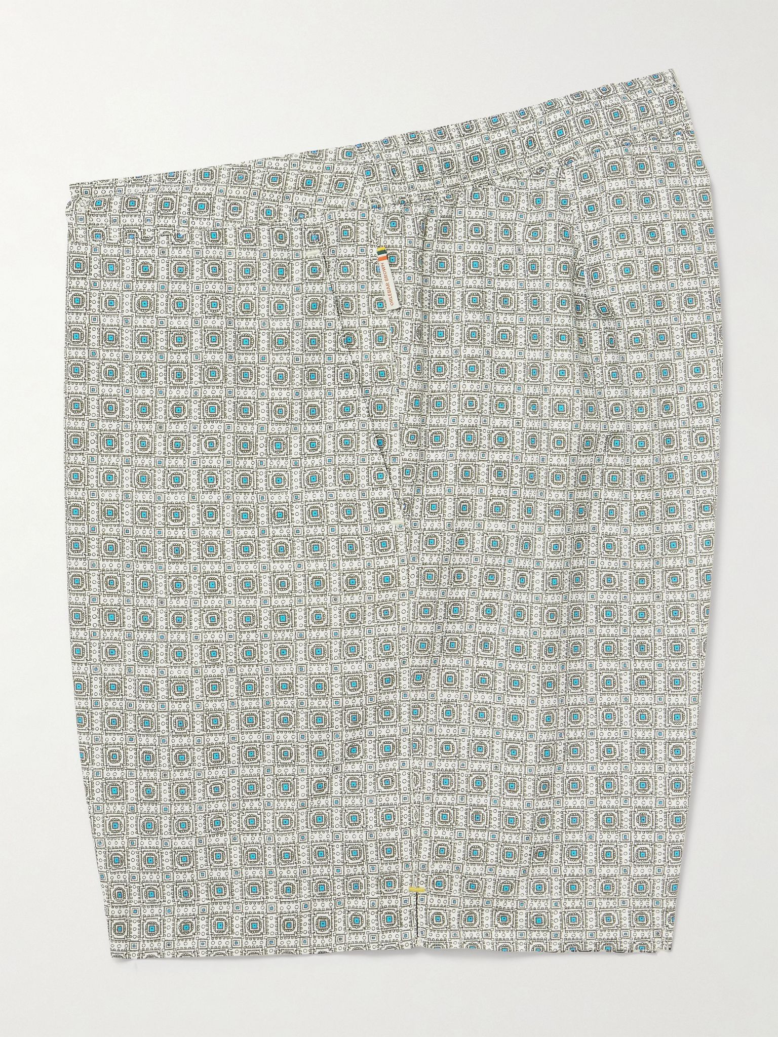 Bulldog Solstice Straight-Leg Long-Length Printed Recycled Swim Shorts Gray - 3