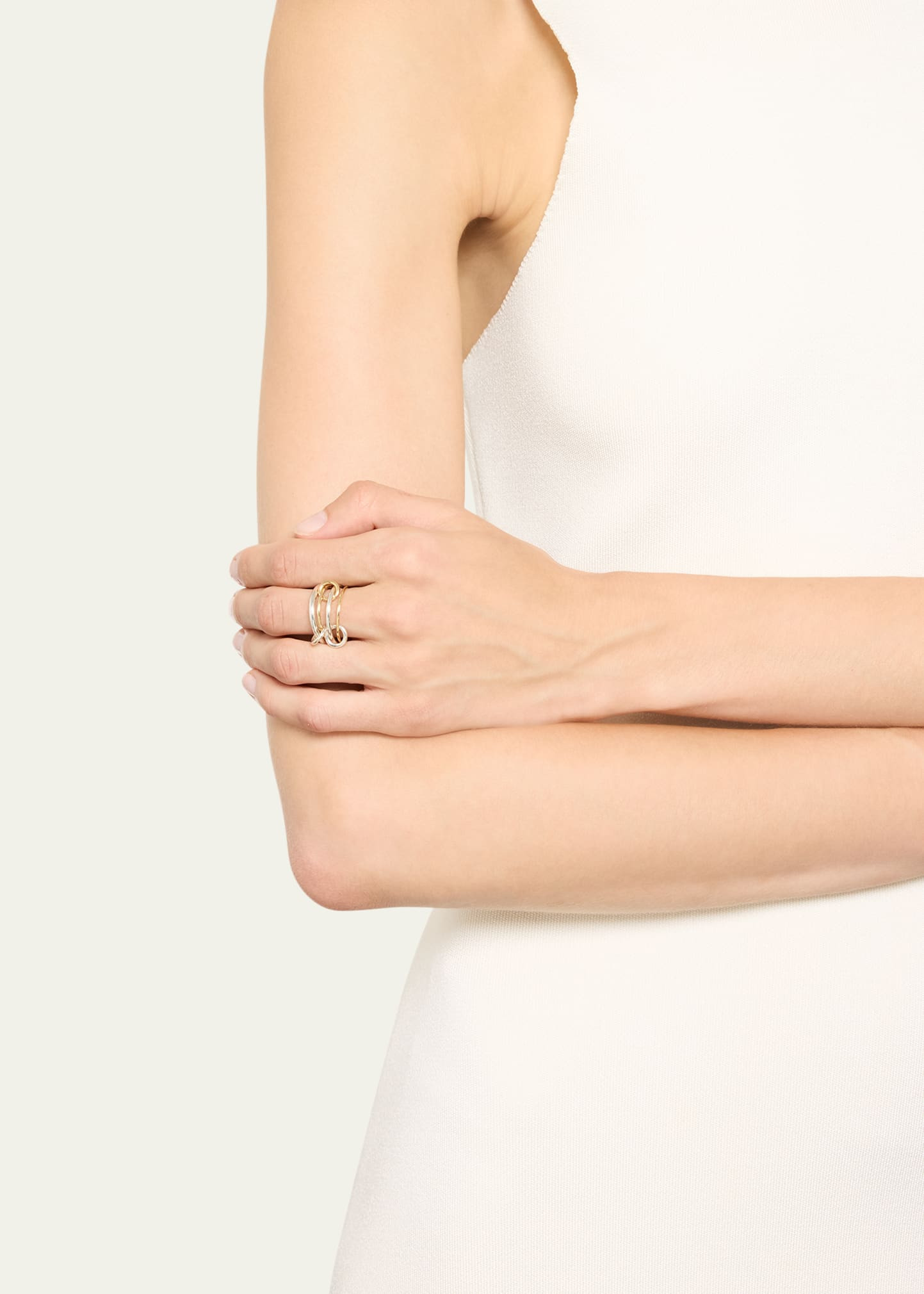 Pisces SG Four Link Ring in Sterling Silver and 18K Yellow Gold - 2