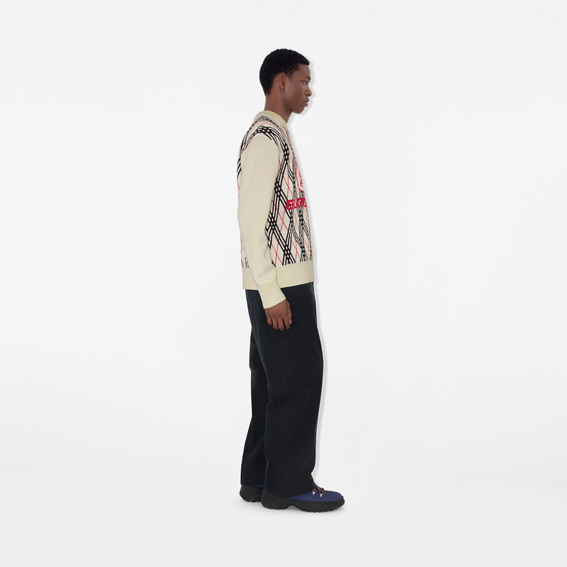 Argyle Check Wool Blend Sweater 3