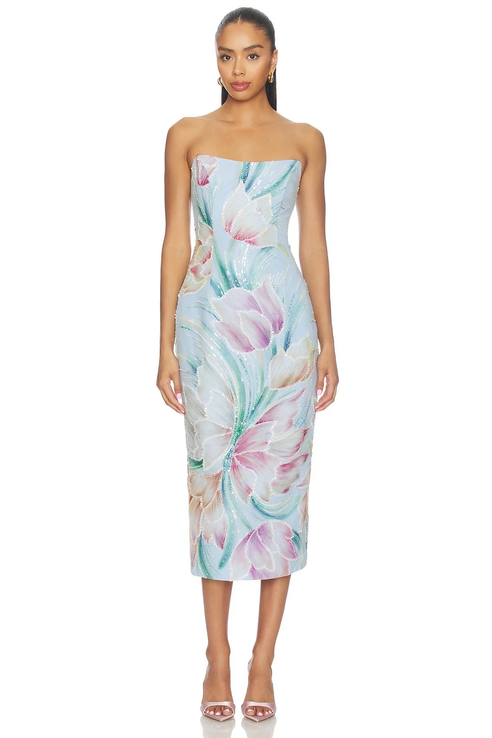 Priselle Strapless Midi Dress - 1