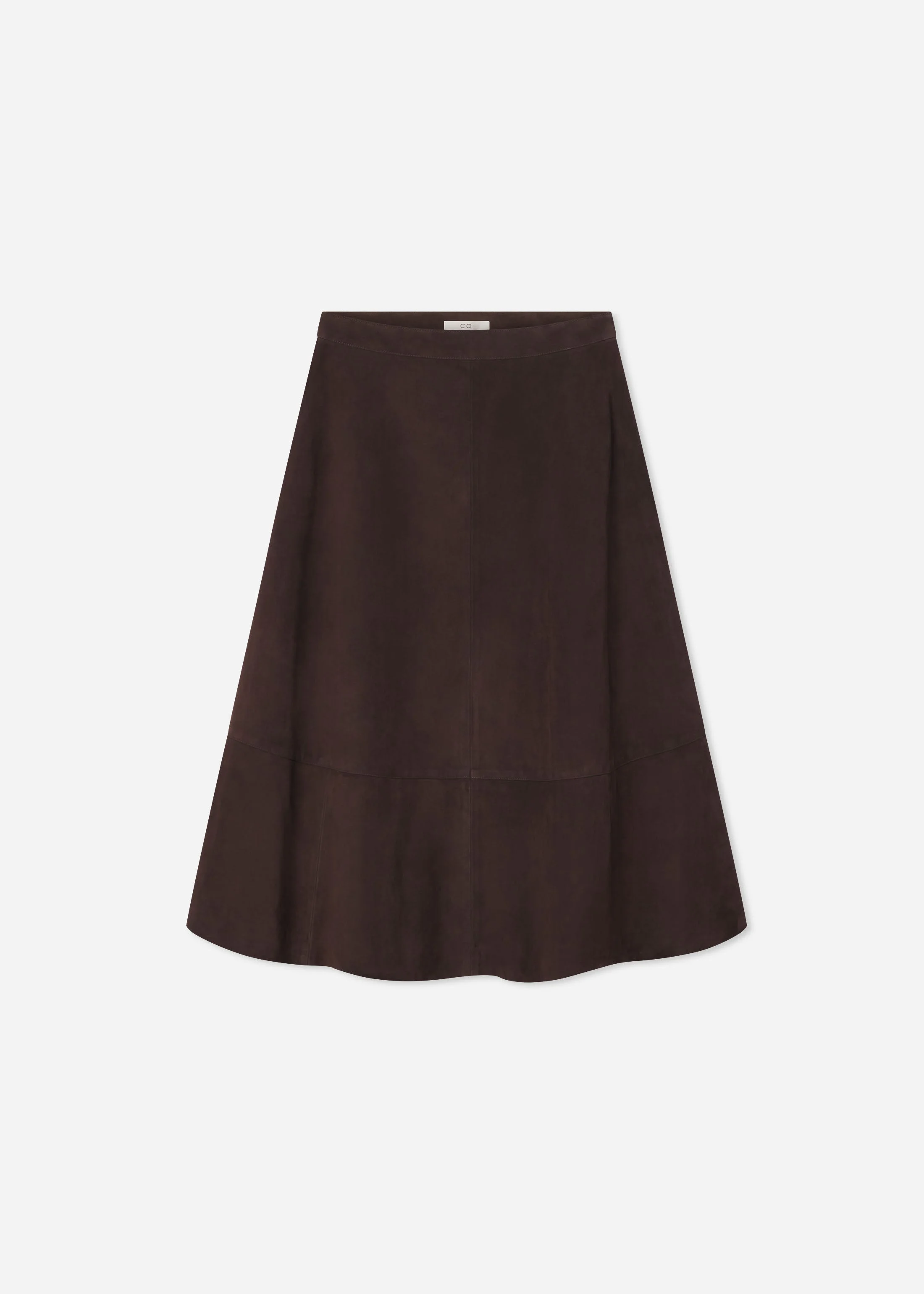 Circle Cut Skirt in Suede - 1