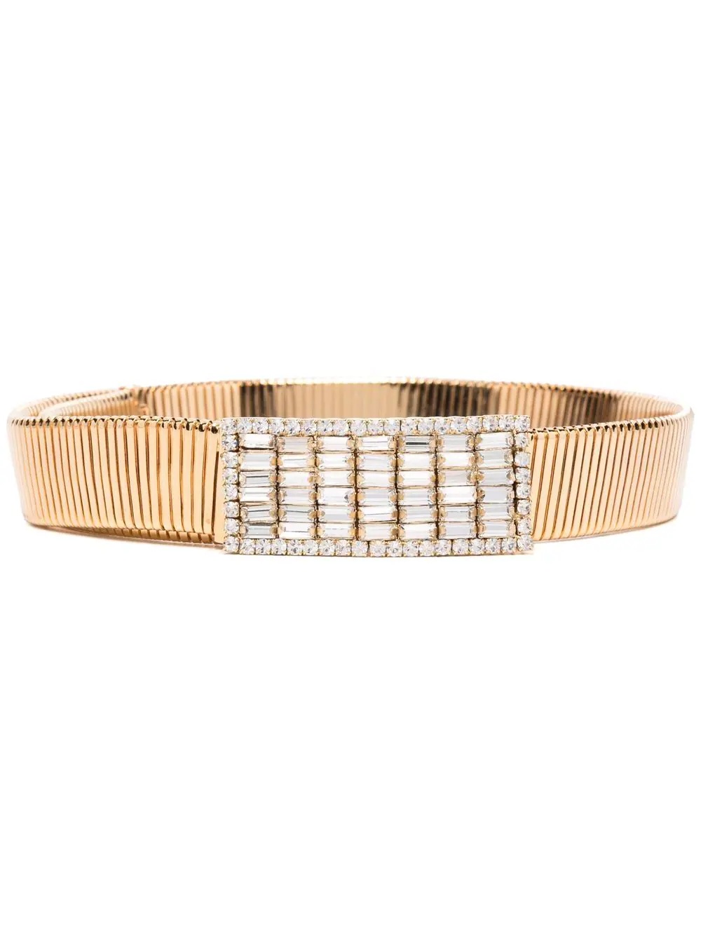 crystal-embellished metal belt - 1