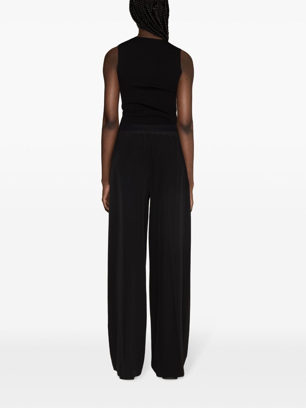 high-waisted silk palazzo pants - 4