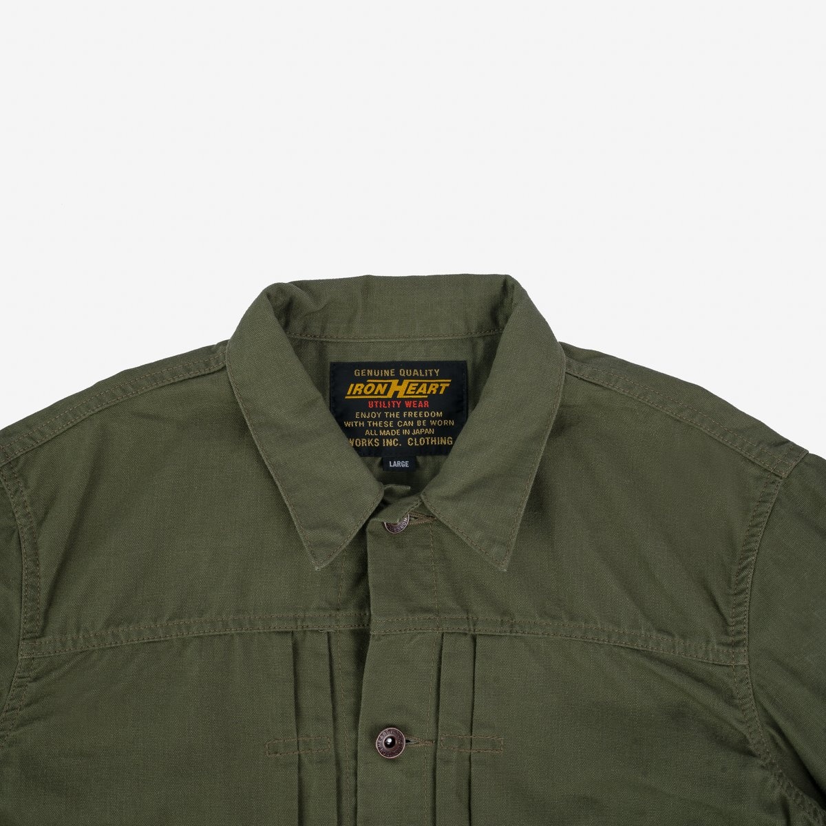 IHJ-134-ODG 9oz Paraffin Coated OX Type II Jacket - Olive Drab Green - 7