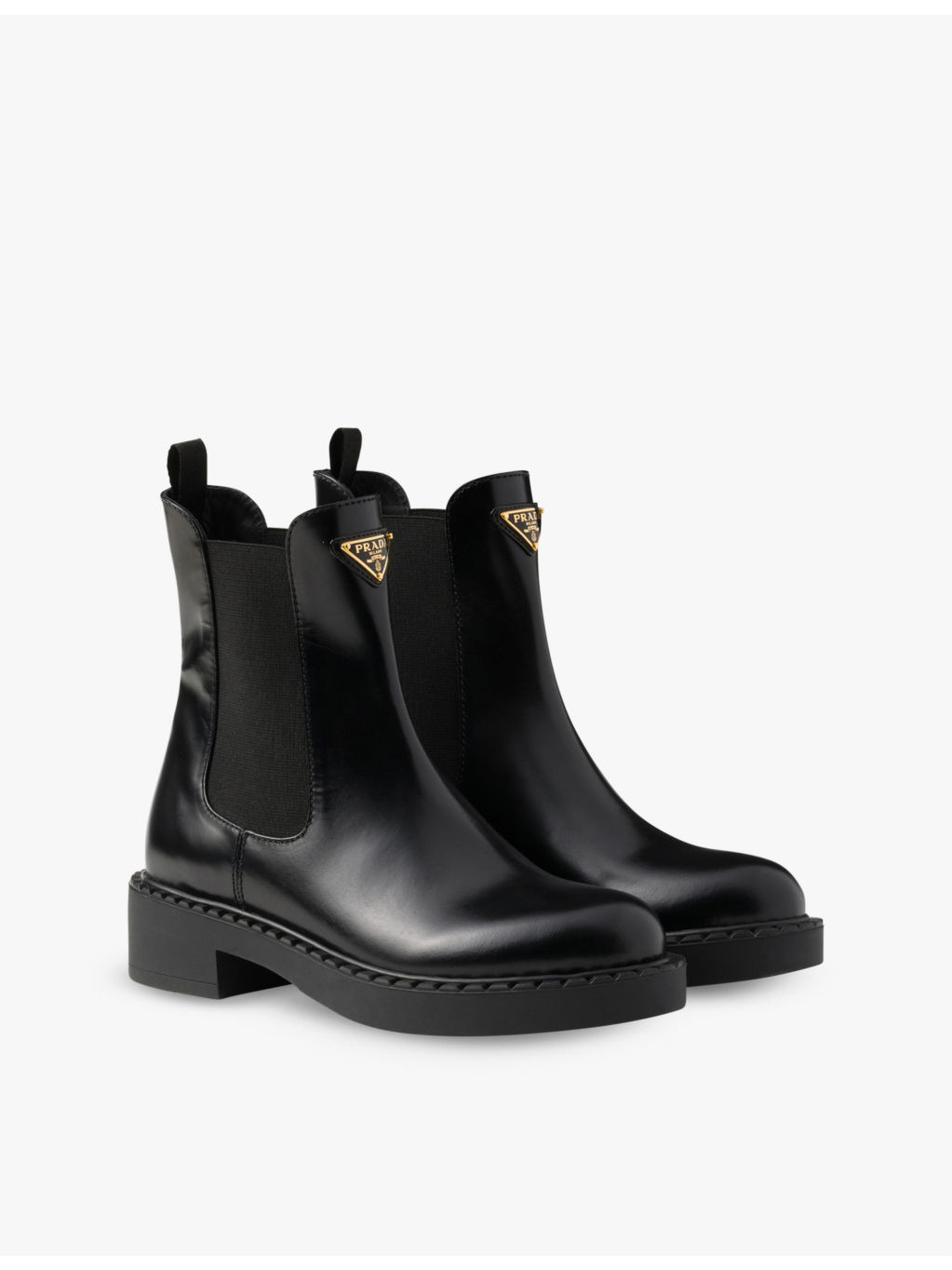Logo-plaque leather Chelsea boots - 3