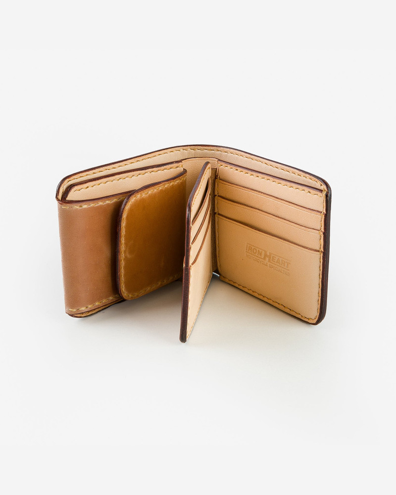 Iron Heart SMALL SHELL CORDOVAN WALLET - NATURAL outlook