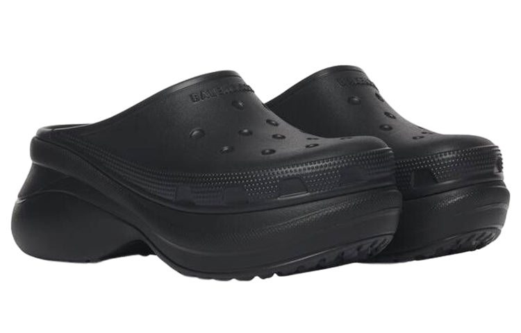 (WMNS) Balenciaga Crocs Mule in 'Black' 720762W1S8E1000 - 3