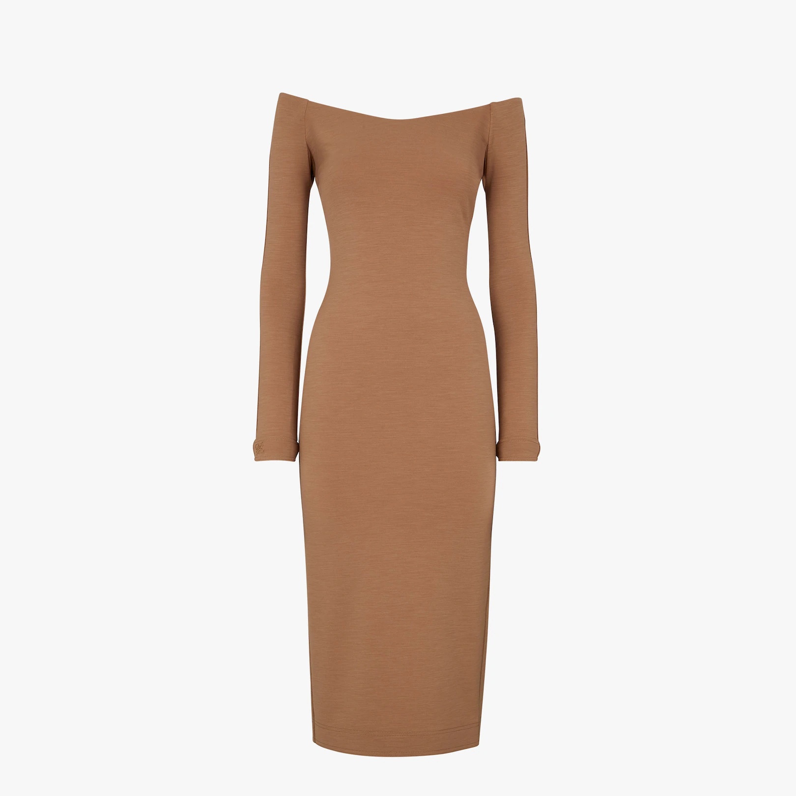 Brown jersey dress - 1