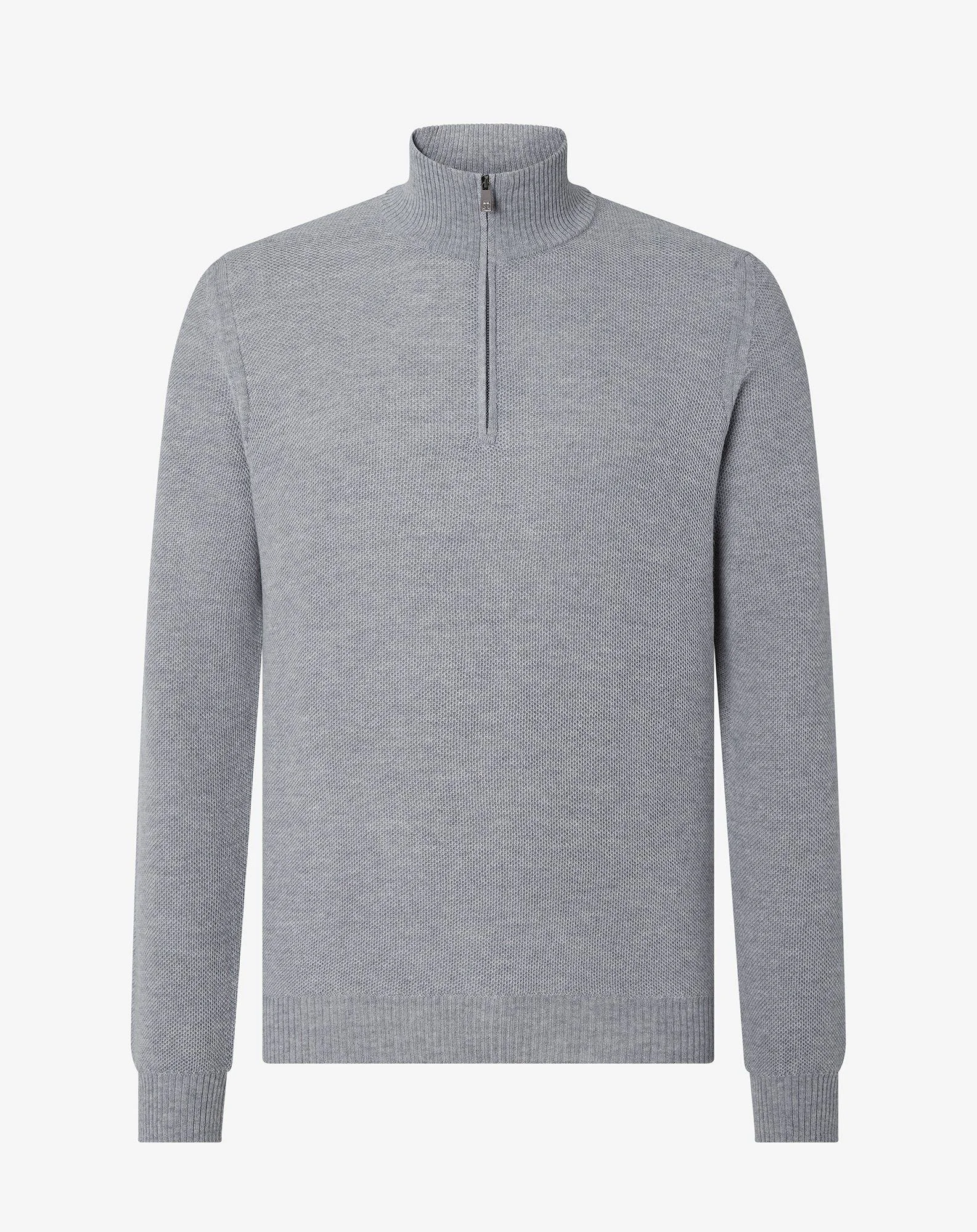 Light grey extra fine merino wool turtleneck - 1