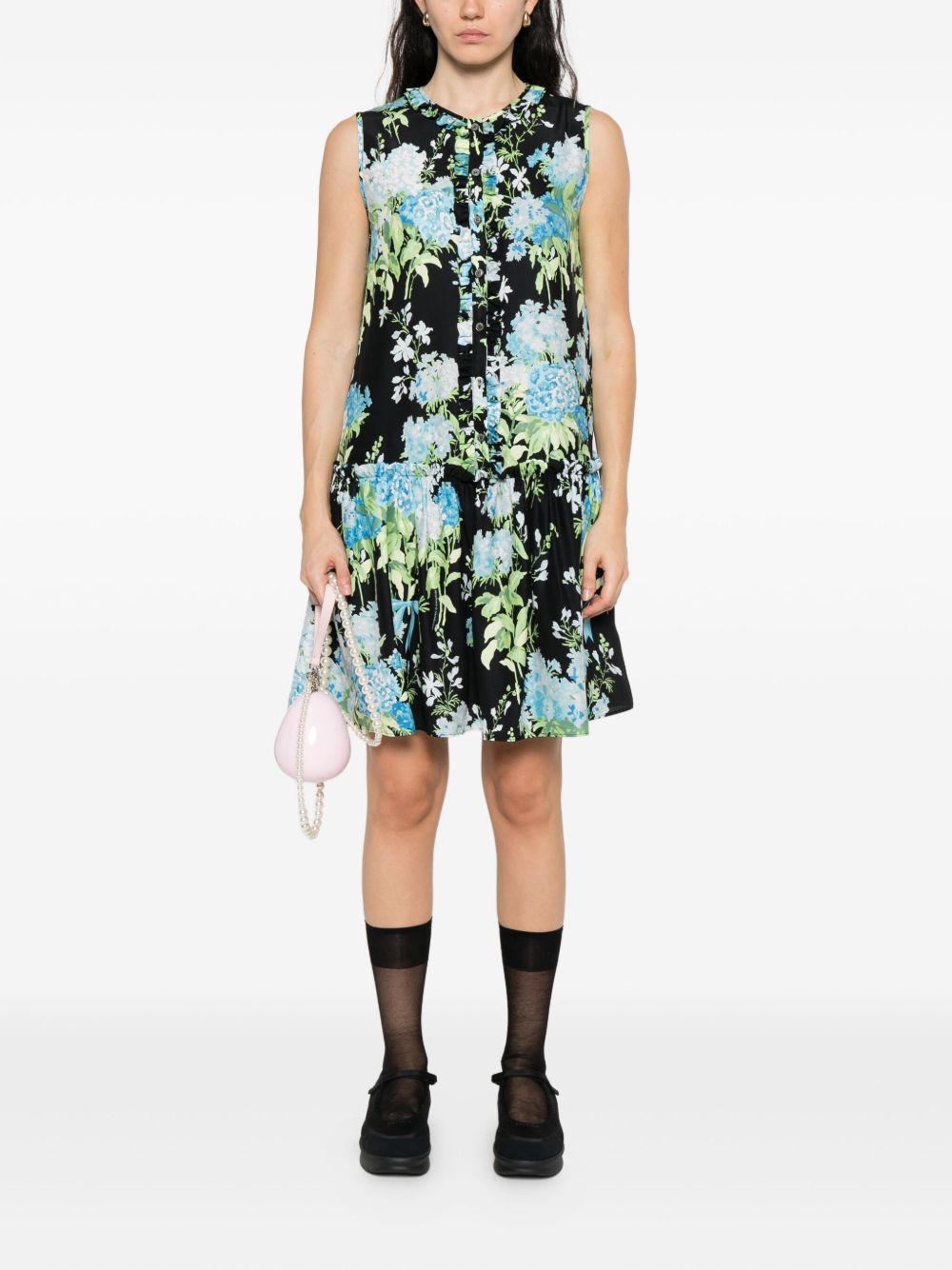 floral ruffled mini day dress - 2