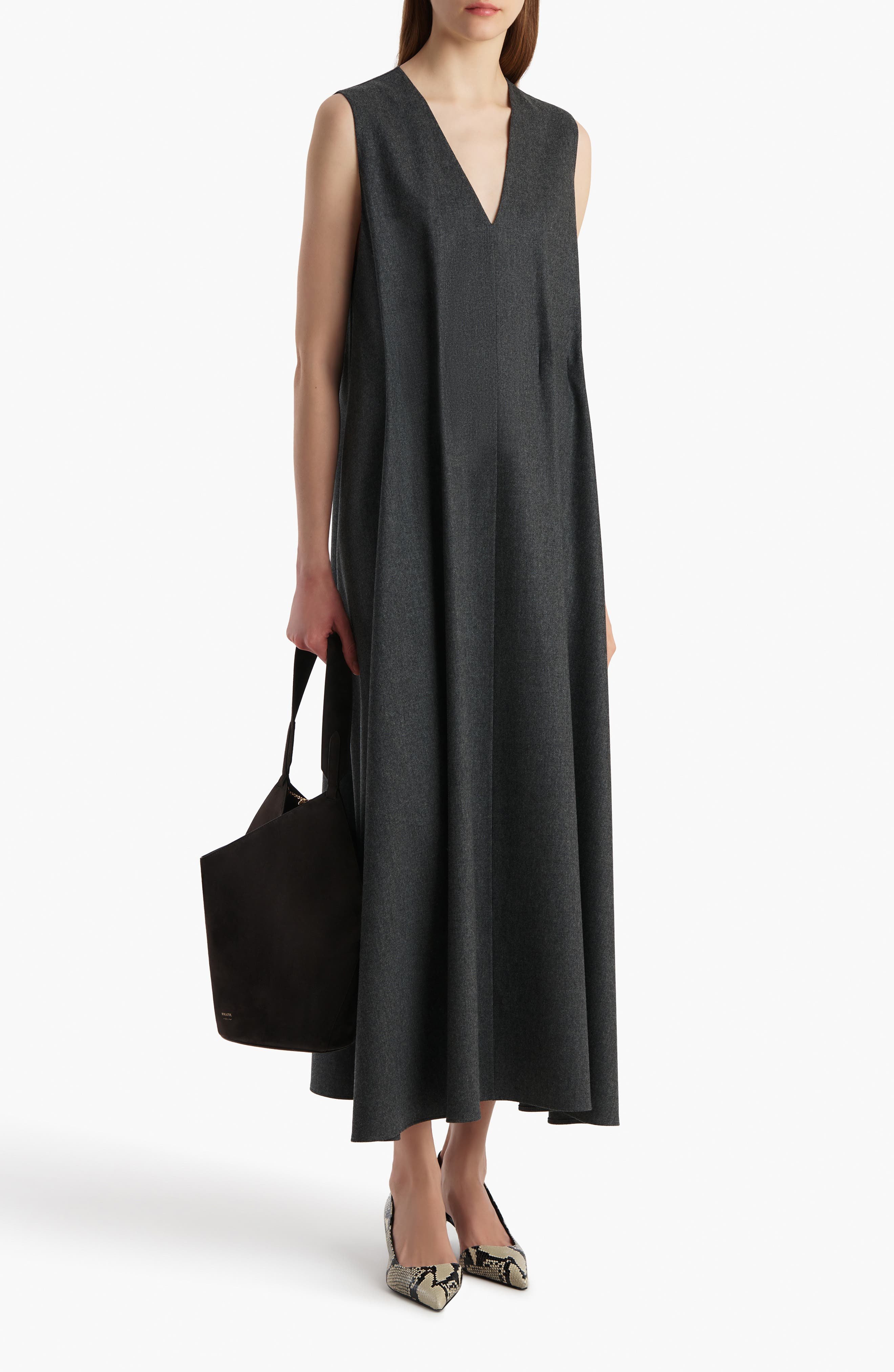 Khaite Syd Wool Tank Dress in Storm at Nordstrom - 3