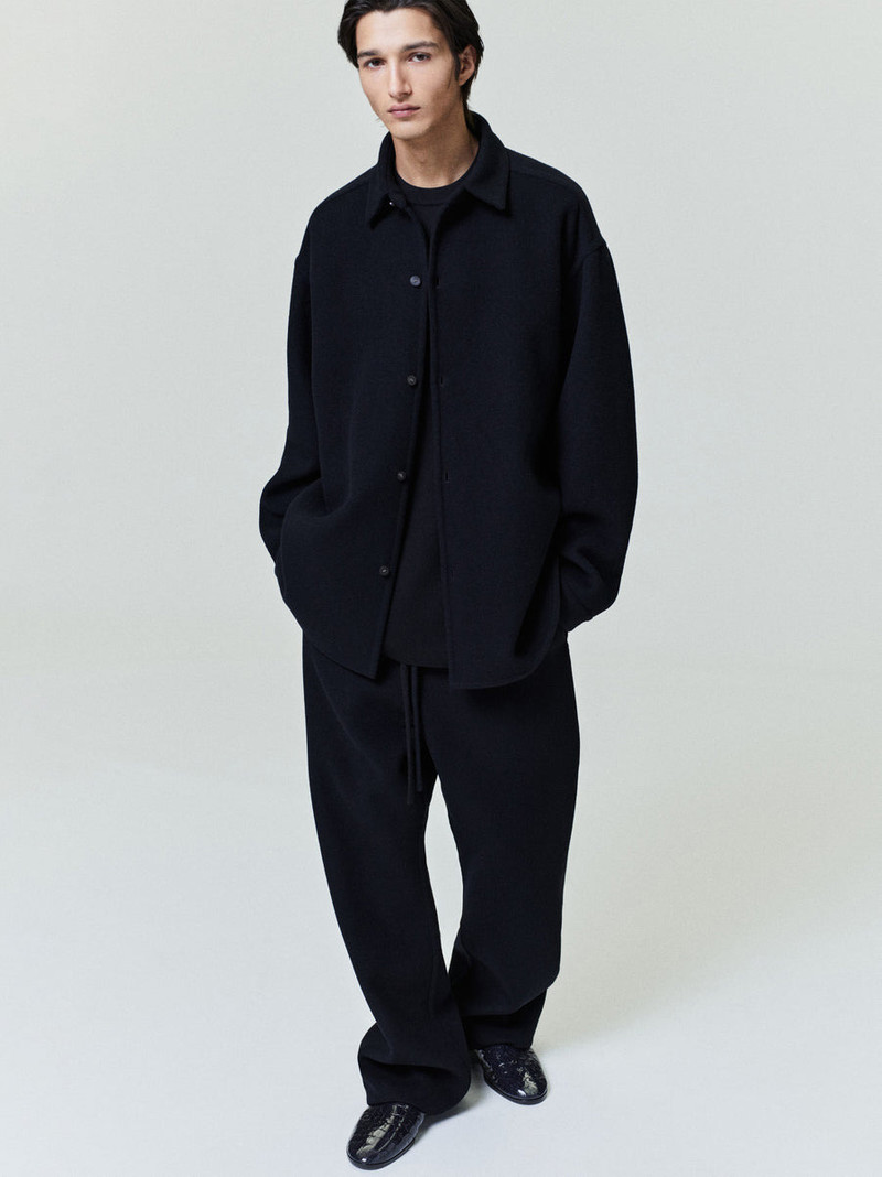 Double Face Wool Cashmere Relaxed Shirt 2