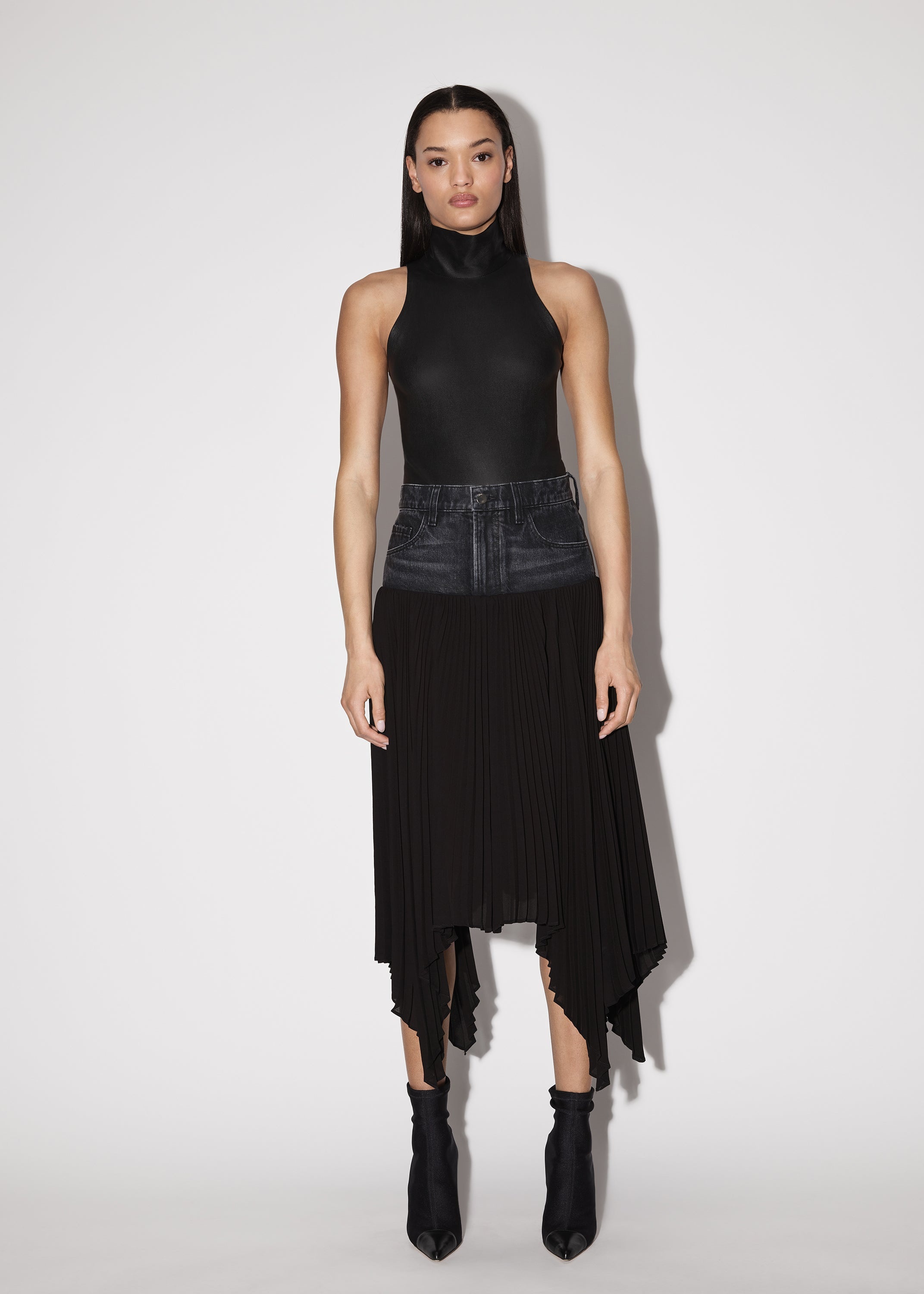 HYBRID PLEATED SKIRT - 2