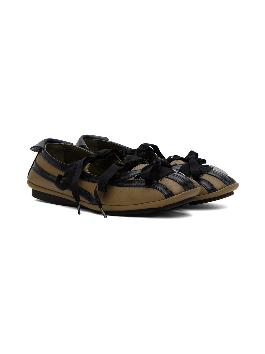 Khaki Leila Hybrid Ballerina Flats - 4