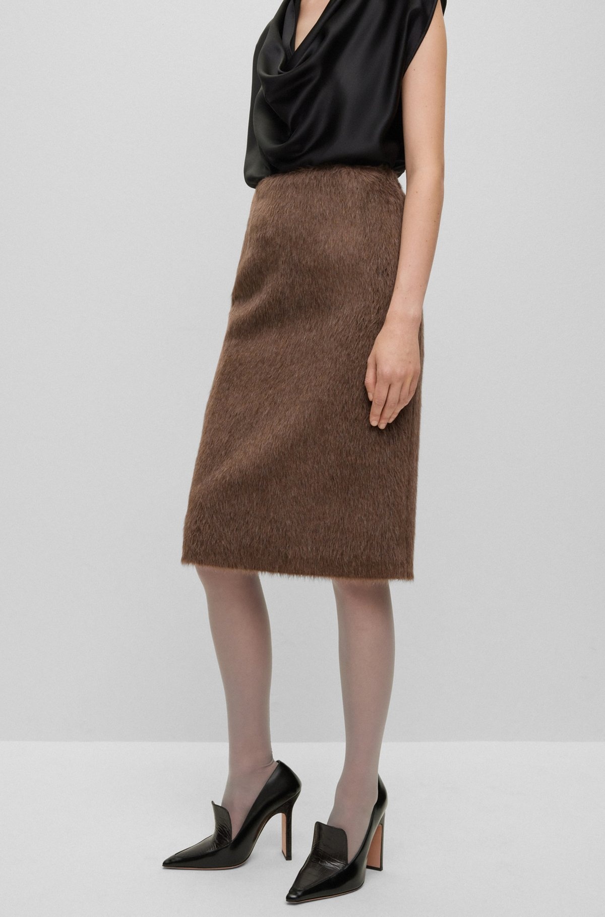 ALPACA AND WOOL PENCIL SKIRT - 2