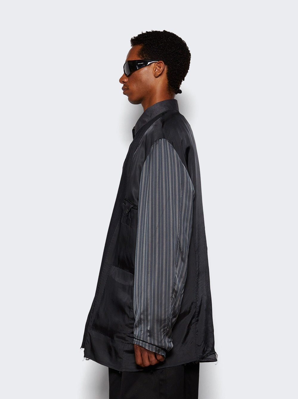 Patchwork Inside-out Jacket Charcoal - 3