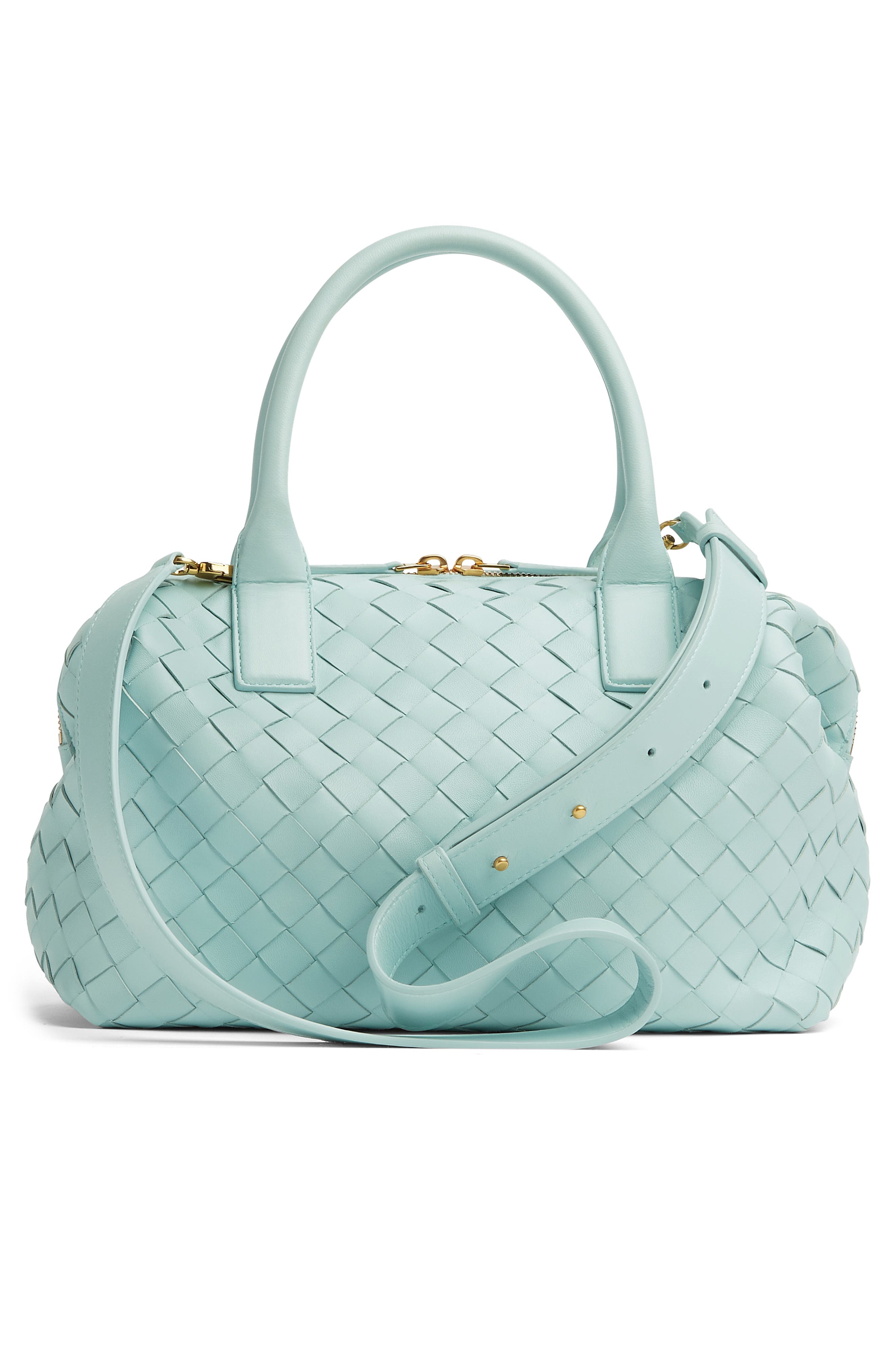 Medium Bauletto Intreciatto Leather Satchel - 2
