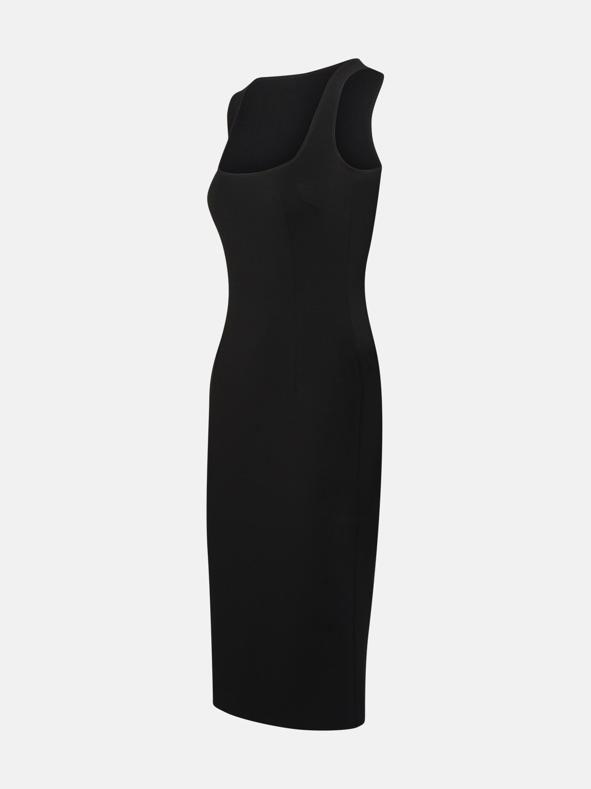 BLACK VISCOSE DRESS - 2