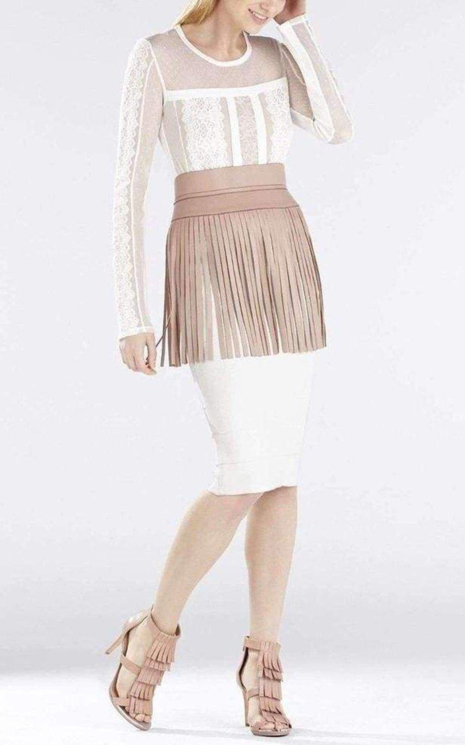 BCBG MaxAzria Fringe Belt BCBGMAXAZRIA Fringe Contour Waist Belt - Runway Catalog main image 3